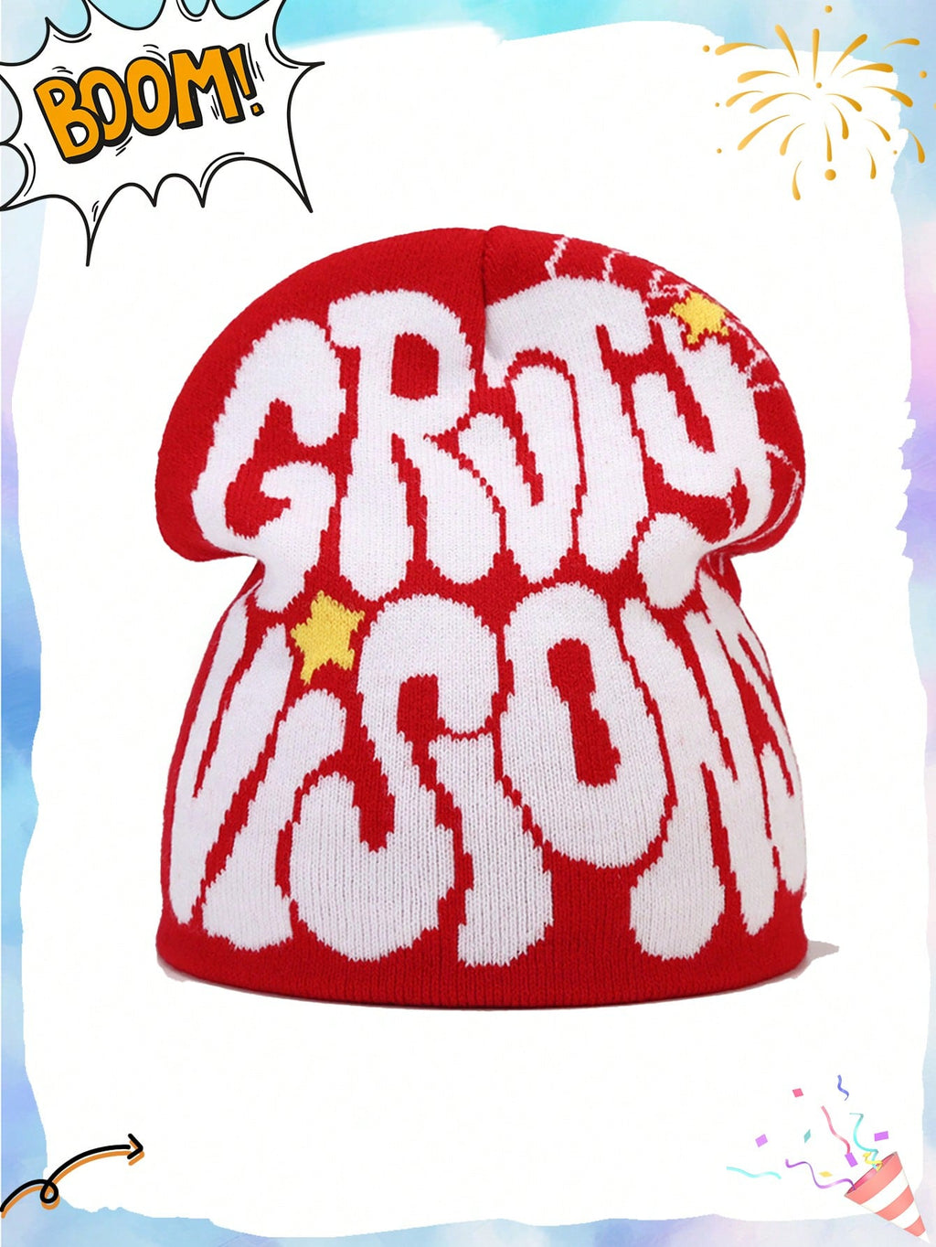 Bonnet tricoté chaud, style Y2K, casquette unisexe à design de lettre acrylique pour hommes et femmes, streetwear décontracté pour l'automne/l'hiver