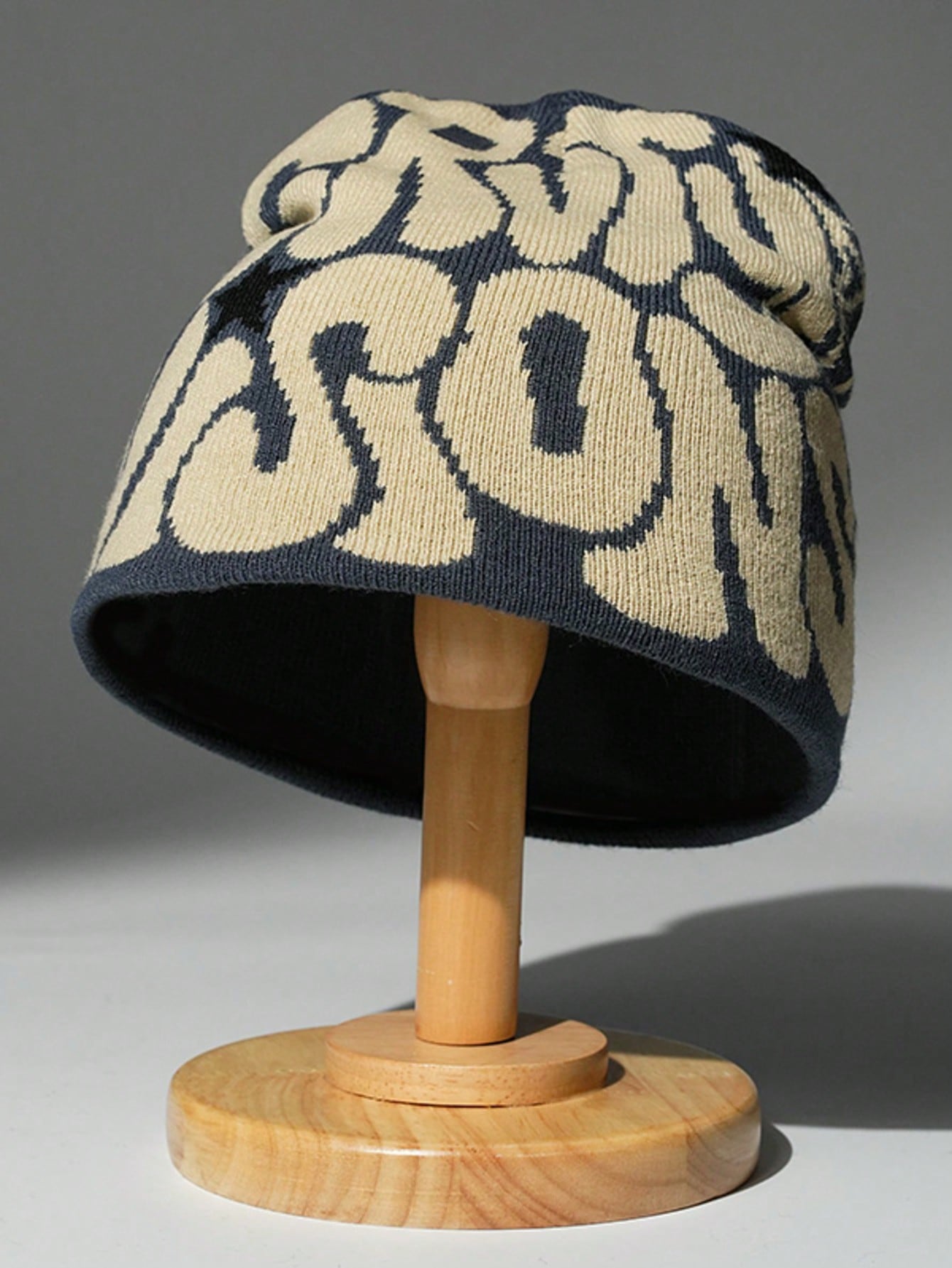 Bonnet tricoté chaud, style Y2K, casquette unisexe à design de lettre acrylique pour hommes et femmes, streetwear décontracté pour l'automne/l'hiver