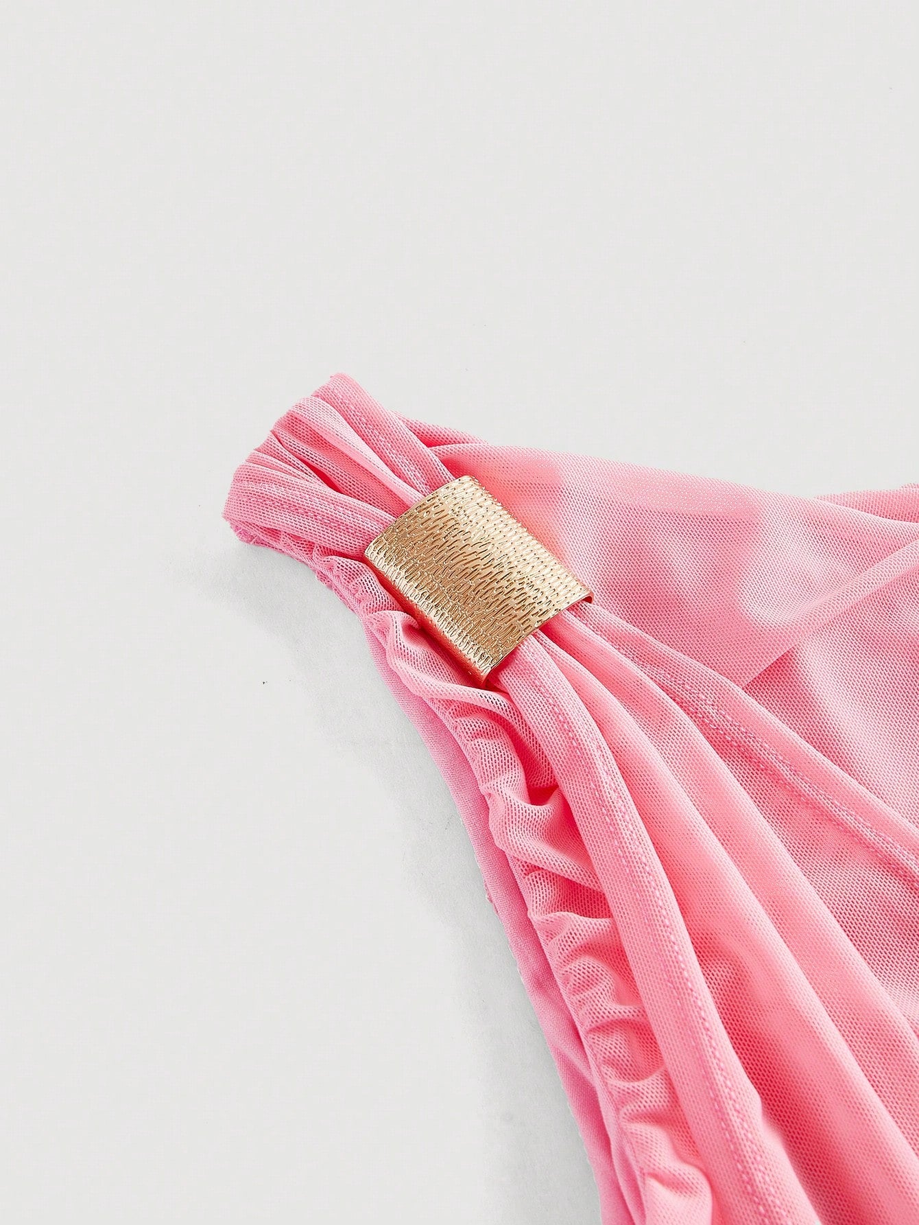 SHEIN MOD Robe mi-longue élégante pour femmes, coupe ajustée, col asymétrique, froncée, de couleur unie
