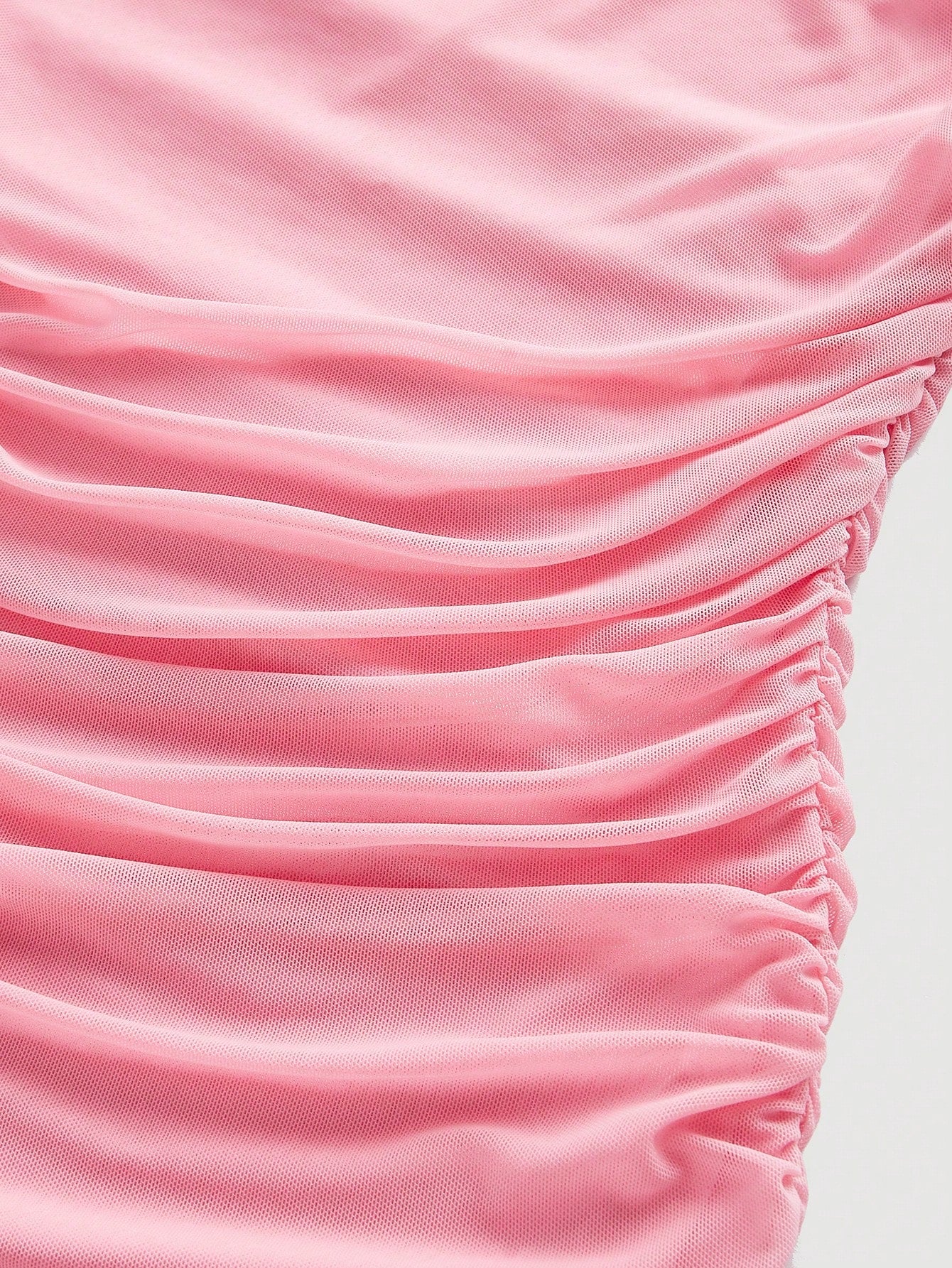 SHEIN MOD Robe mi-longue élégante pour femmes, coupe ajustée, col asymétrique, froncée, de couleur unie