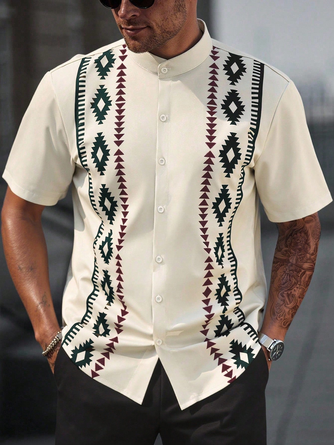 Manfinity CasualCool Chemise à manches courtes pour hommes