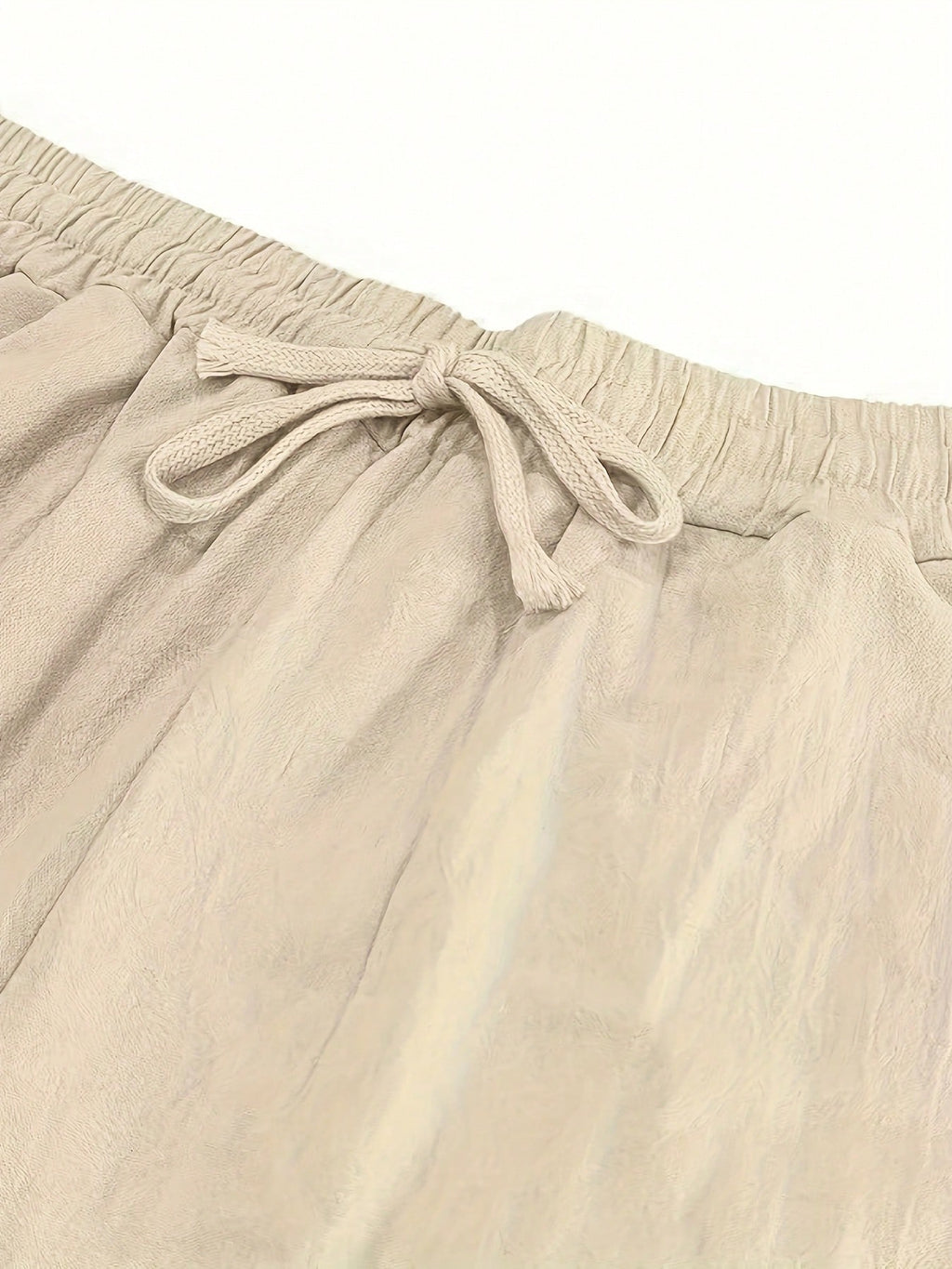 2 pièces/Set Tenue en lin pour homme, chemise à manches courtes boutonnée simple unie et pantalon