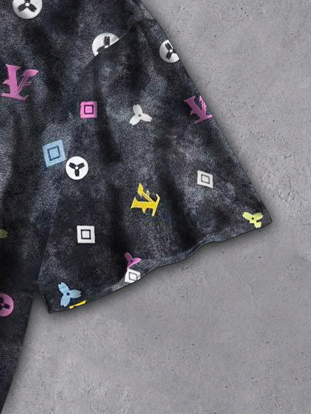 T-shirt décontracté pour hommes avec impression de lettres usées