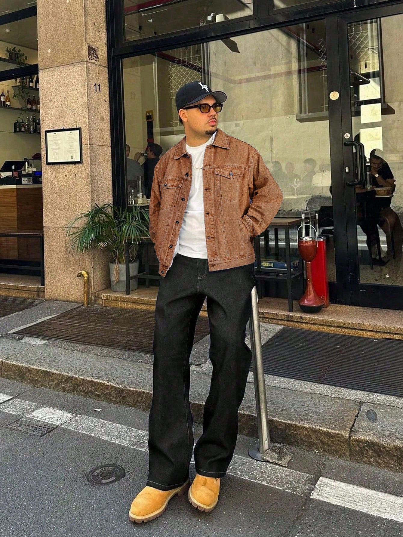 Veste en jean décontractée et pour hommes, style streetwear polyvalent et sportif pour étudiant
