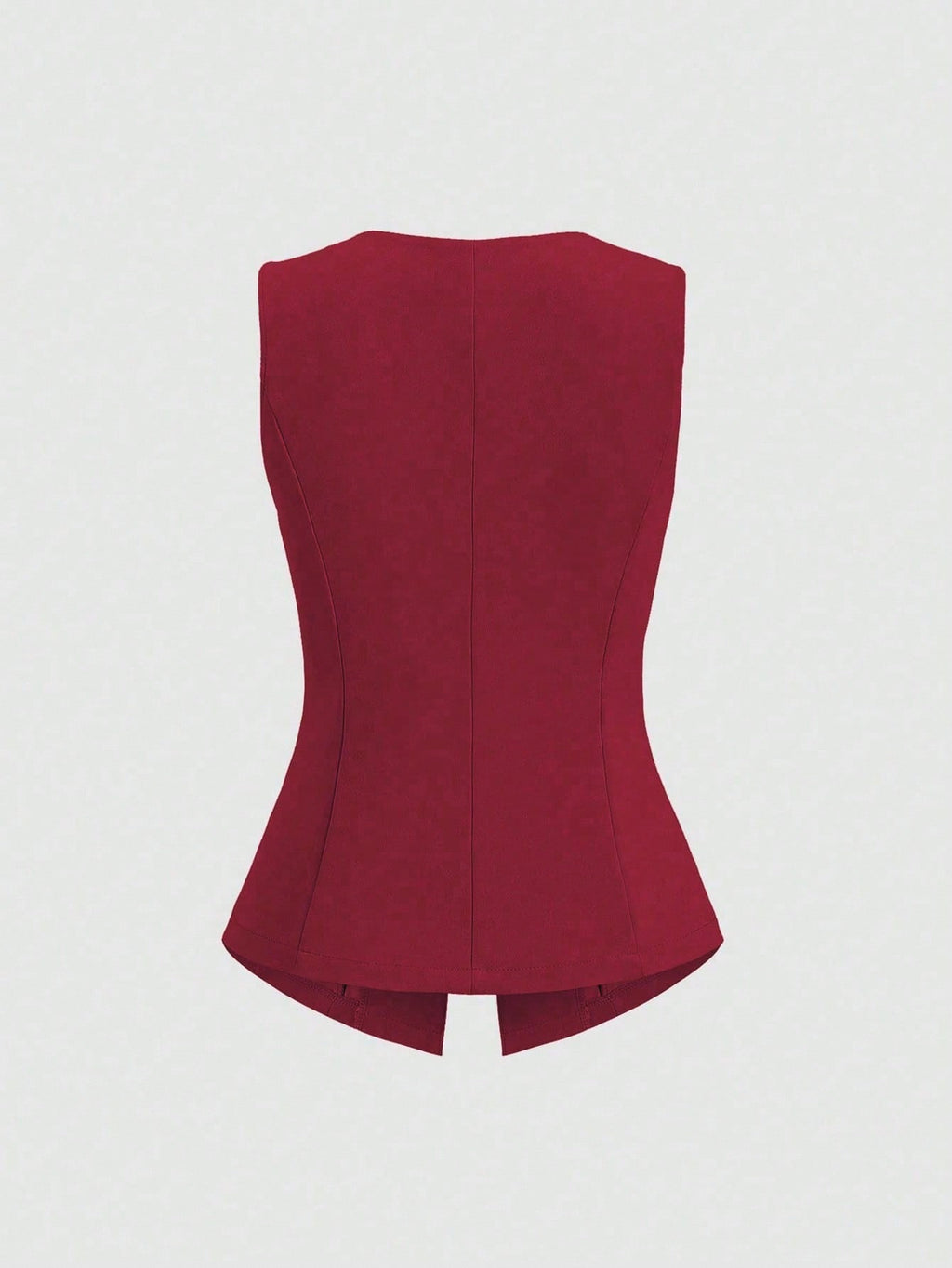 Sweetra Blazer sans manches basique de style français pour femmes avec boutons en métal, fin