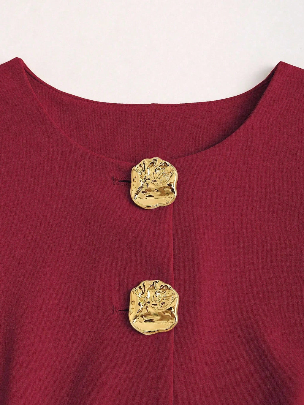 Sweetra Blazer sans manches basique de style français pour femmes avec boutons en métal, fin