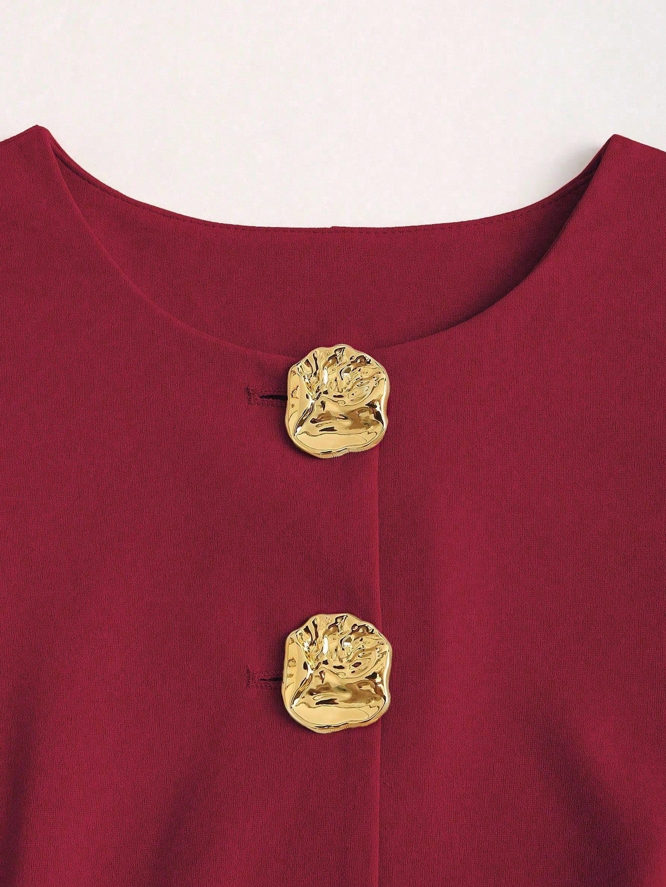 Sweetra Blazer sans manches basique de style français pour femmes avec boutons en métal, fin