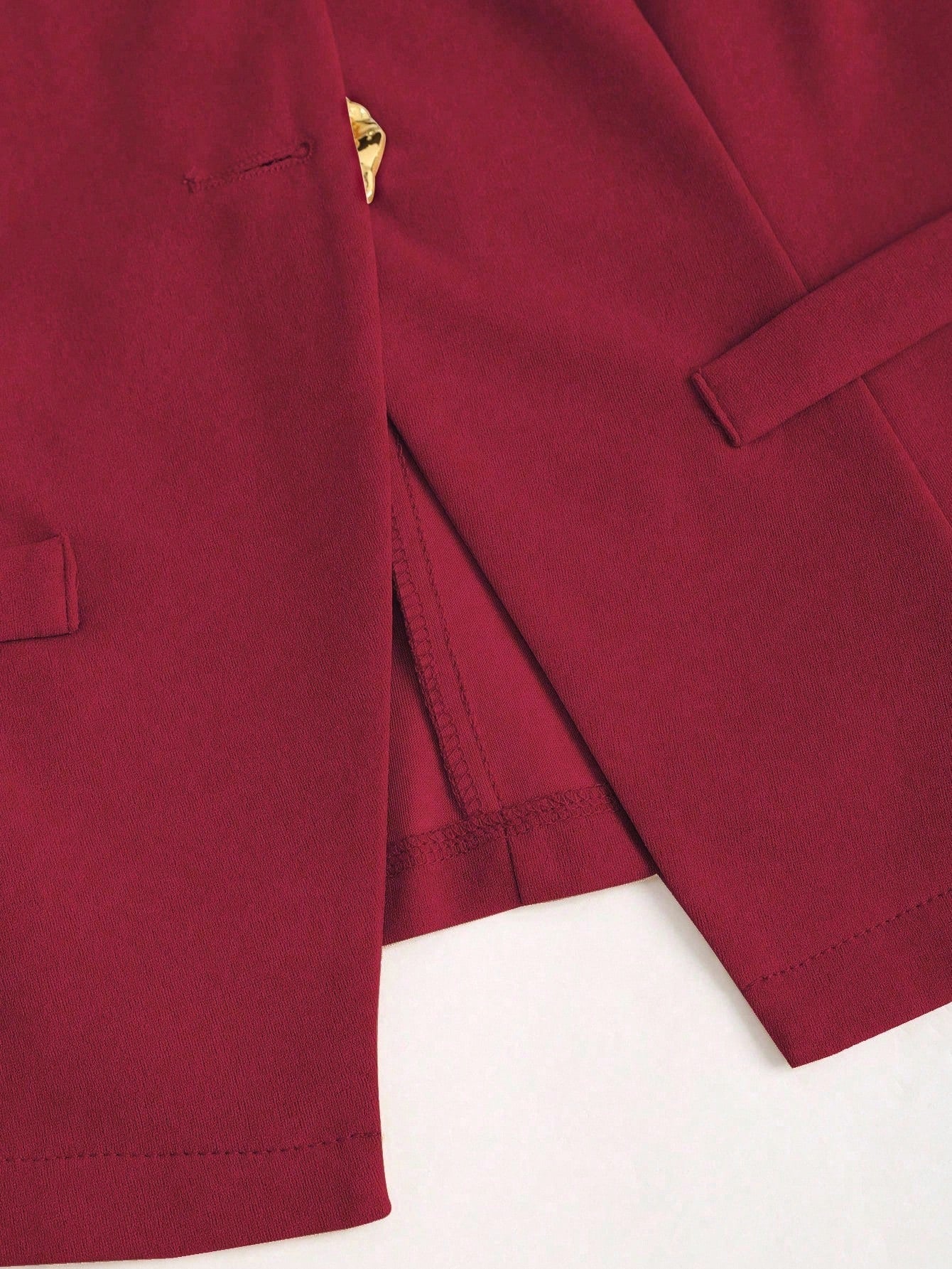 Sweetra Blazer sans manches basique de style français pour femmes avec boutons en métal, fin
