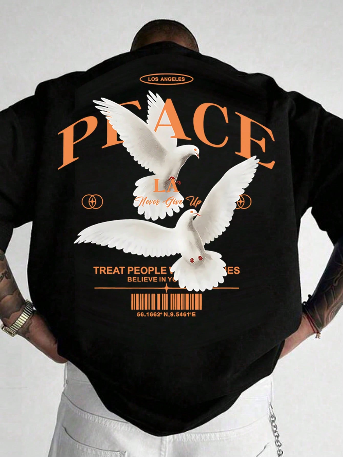 T-shirt à manches courtes pour hommes avec slogan personnalisé de pigeon