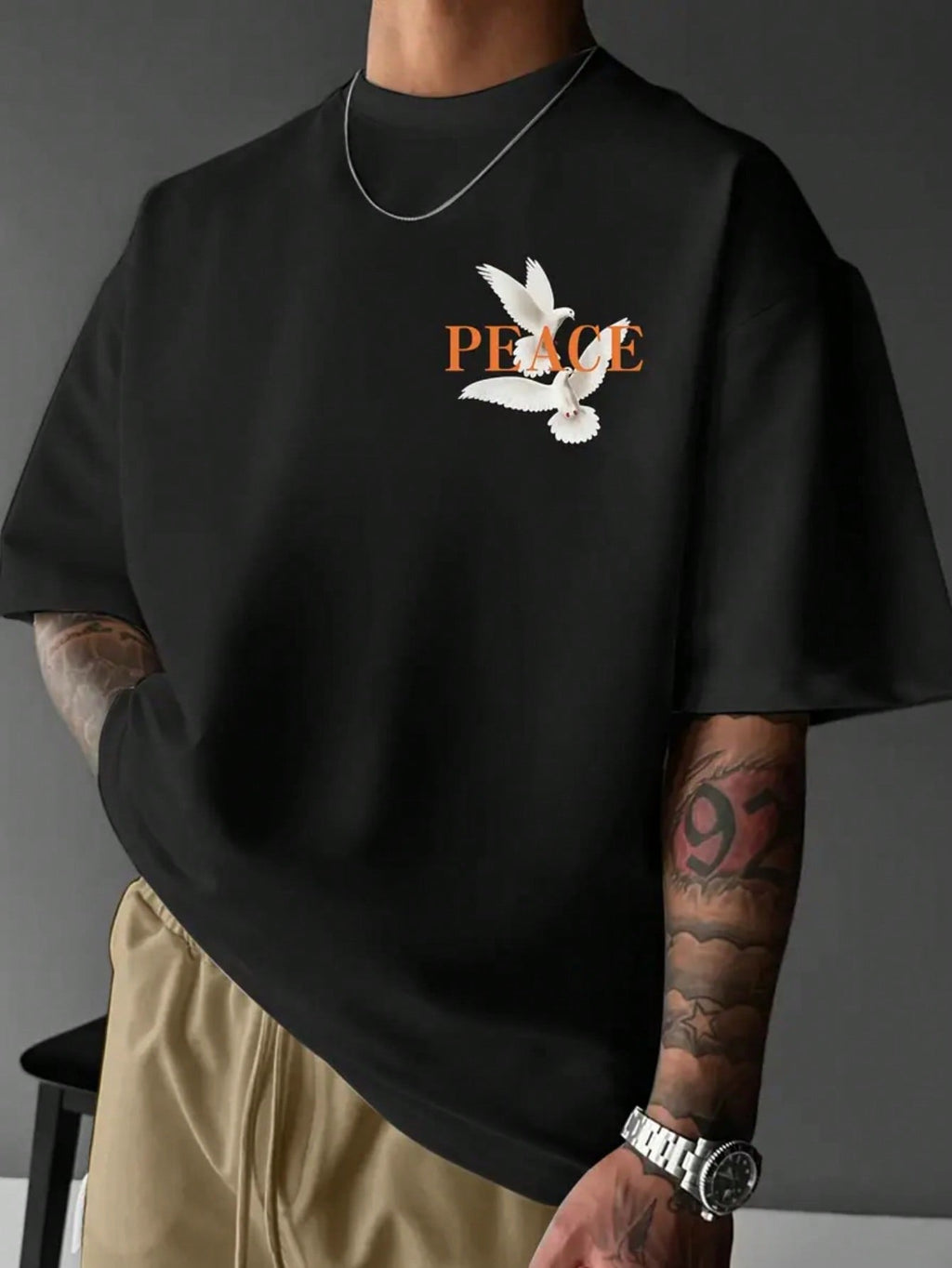T-shirt à manches courtes pour hommes avec slogan personnalisé de pigeon