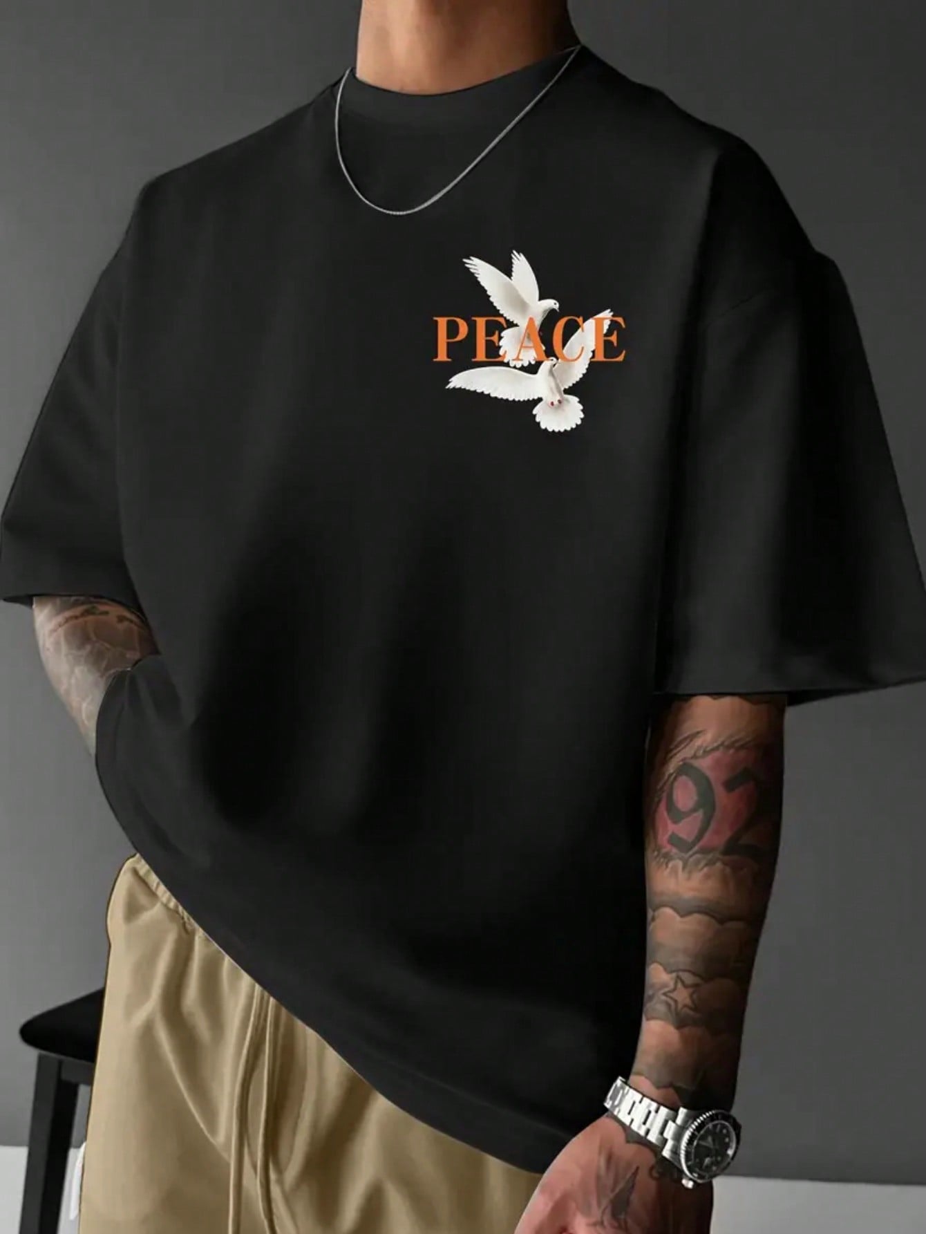 T-shirt à manches courtes pour hommes avec slogan personnalisé de pigeon