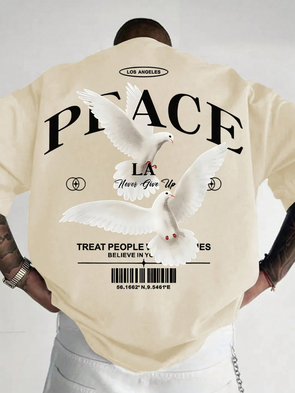 T-shirt à manches courtes pour hommes avec slogan personnalisé de pigeon