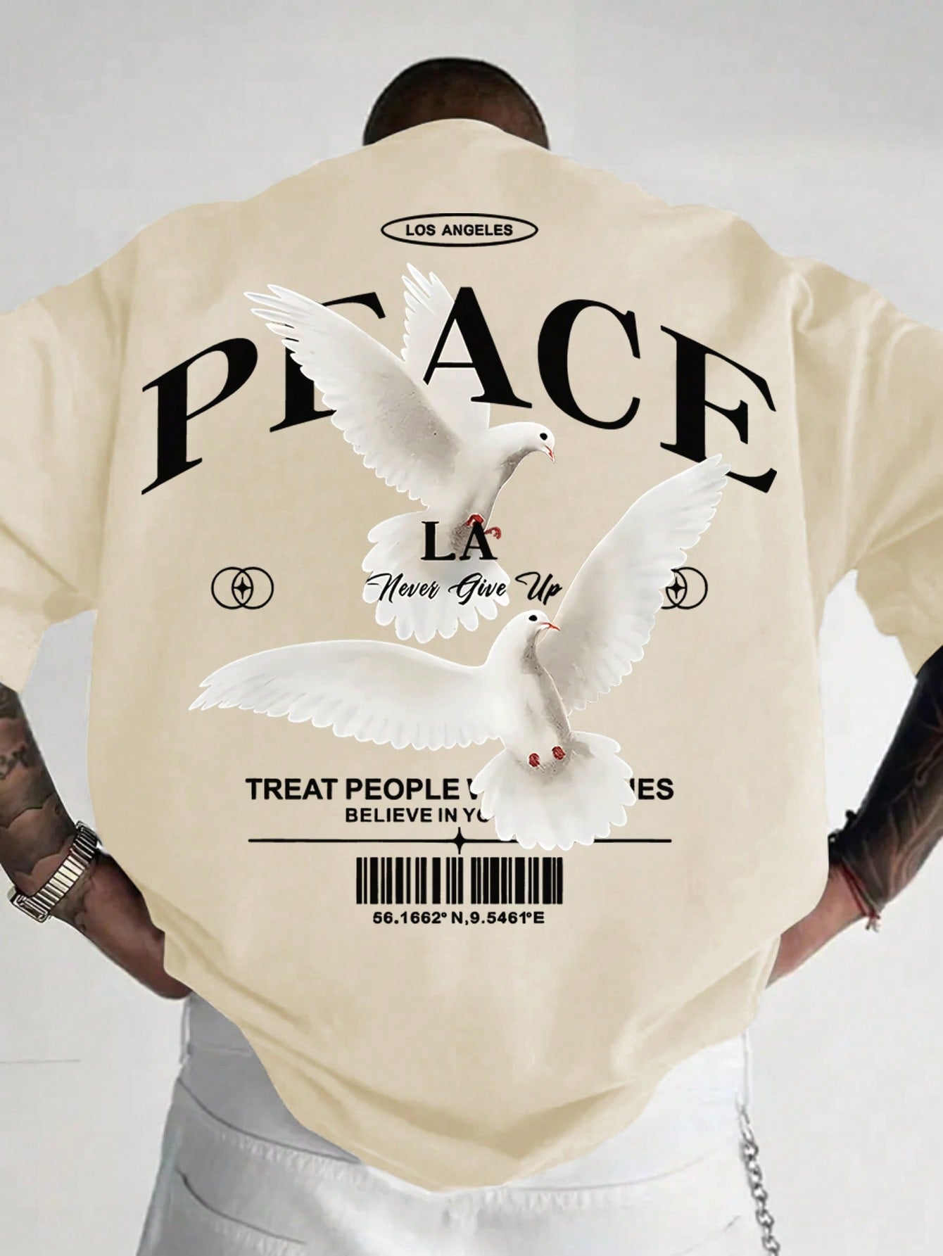 T-shirt à manches courtes pour hommes avec slogan personnalisé de pigeon