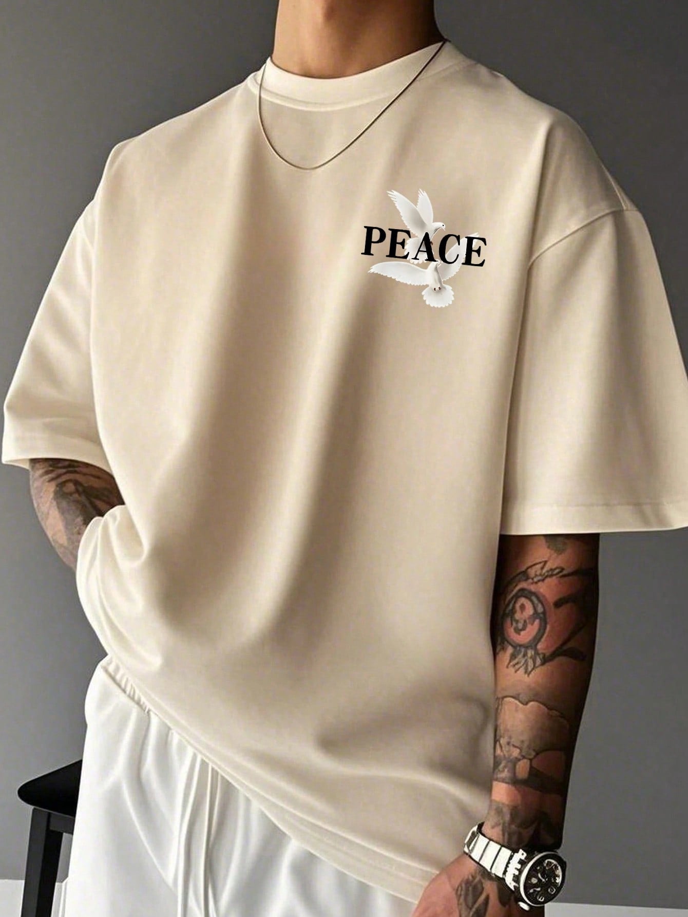 T-shirt à manches courtes pour hommes avec slogan personnalisé de pigeon
