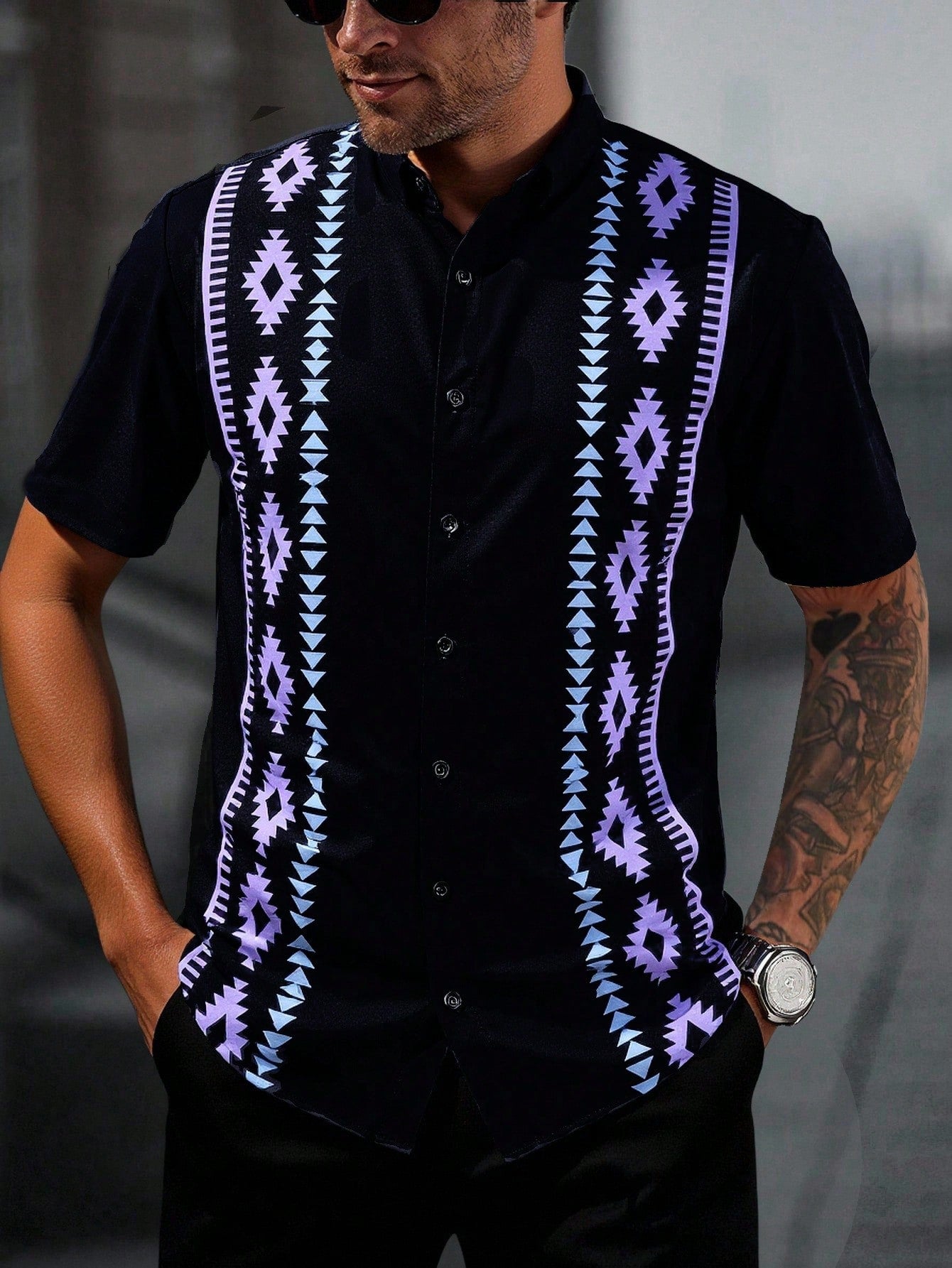 Manfinity CasualCool Chemise à manches courtes pour hommes