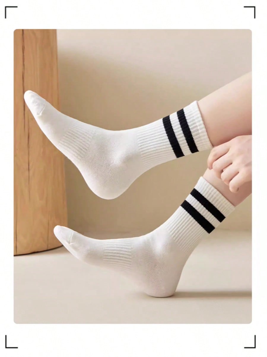 6 paires de chaussettes mi-mollet polyvalentes, respirantes, mode et décontractées pour femmes, convenant aux activités professionnelles, sportives, de course et de cyclisme