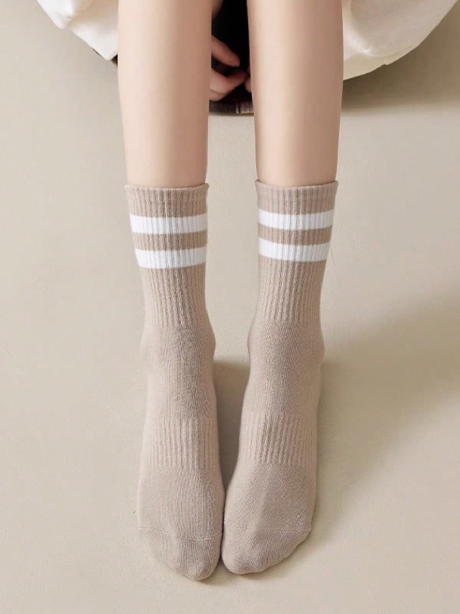 6 paires de chaussettes mi-mollet polyvalentes, respirantes, mode et décontractées pour femmes, convenant aux activités professionnelles, sportives, de course et de cyclisme