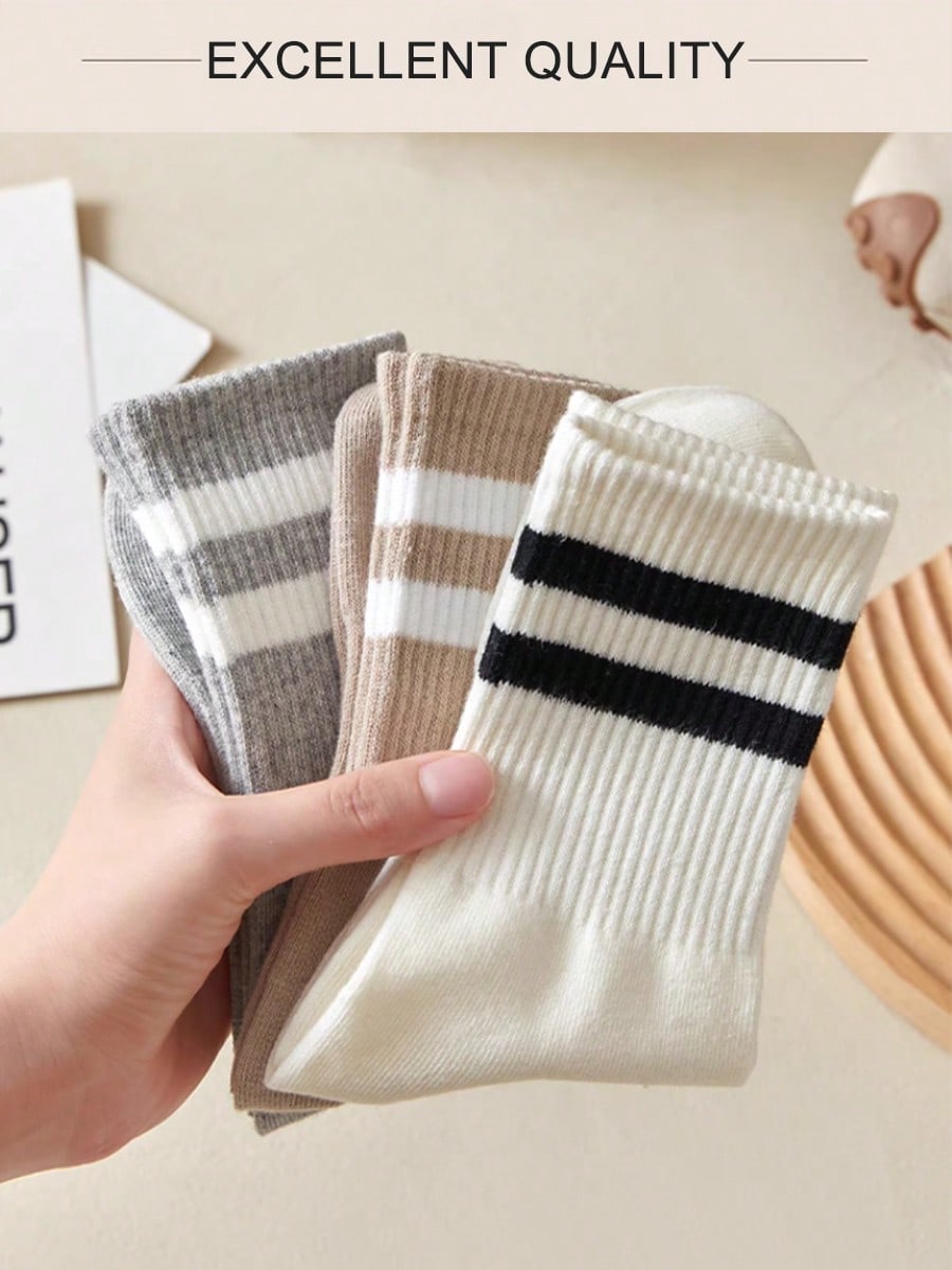 6 paires de chaussettes mi-mollet polyvalentes, respirantes, mode et décontractées pour femmes, convenant aux activités professionnelles, sportives, de course et de cyclisme
