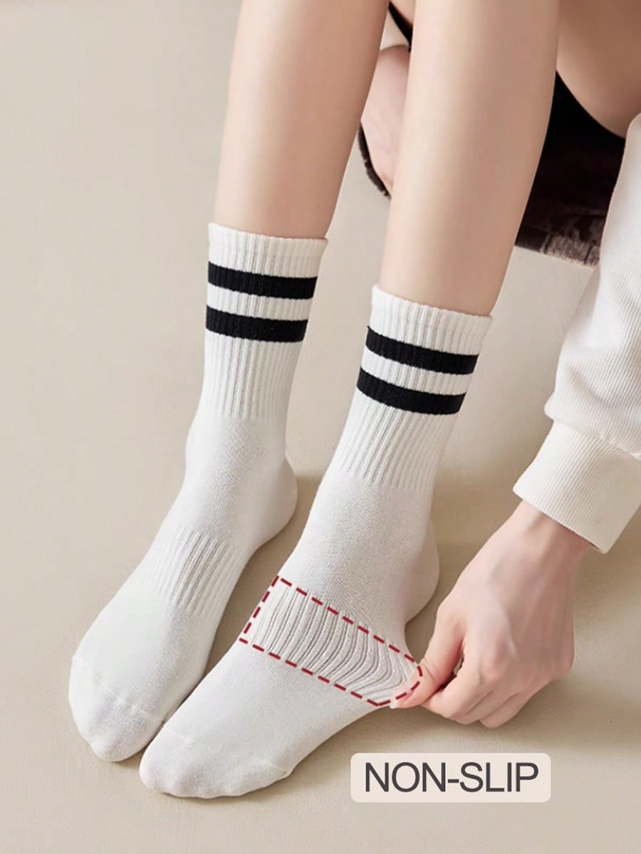6 paires de chaussettes mi-mollet polyvalentes, respirantes, mode et décontractées pour femmes, convenant aux activités professionnelles, sportives, de course et de cyclisme
