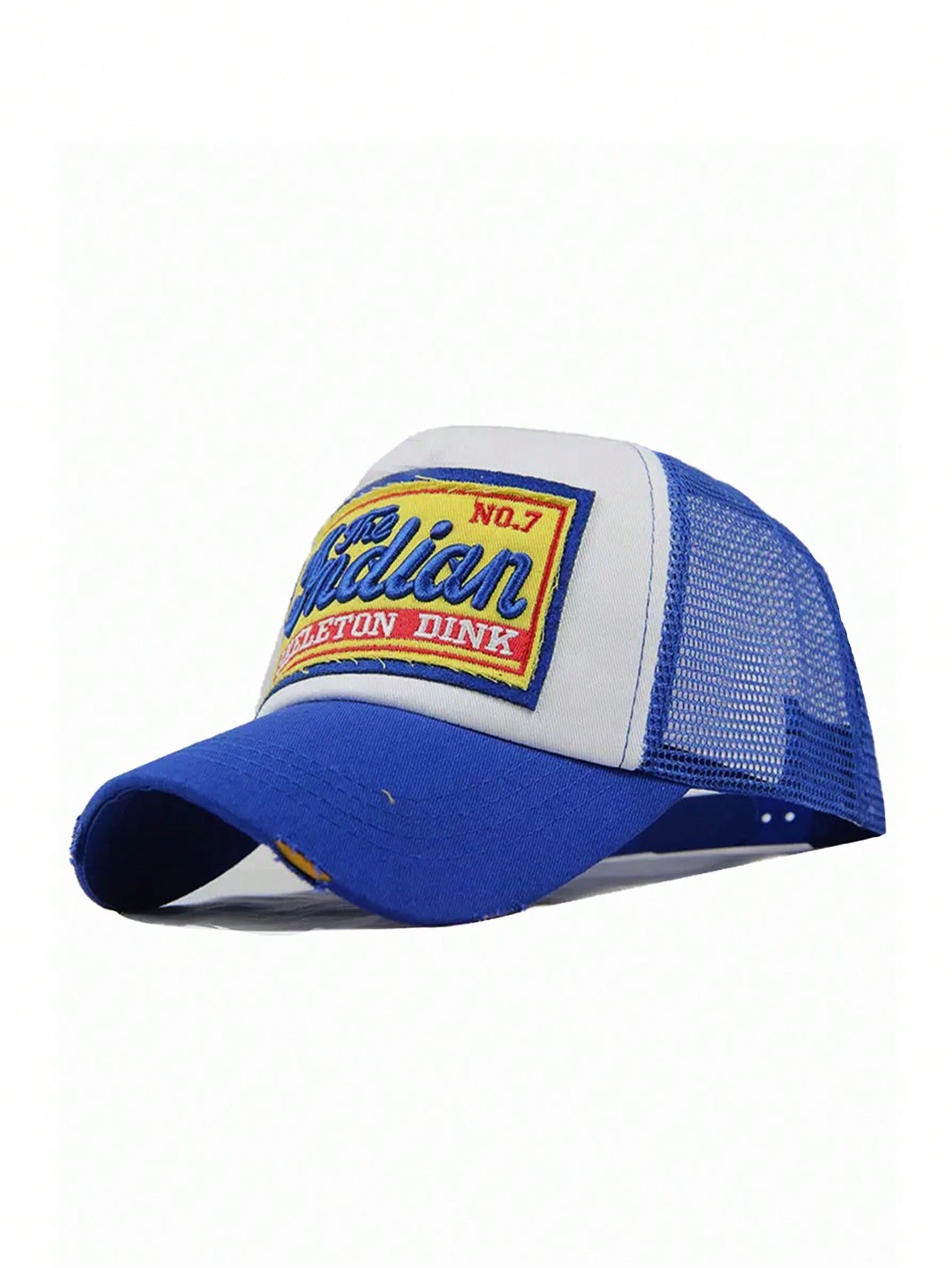 Casquette de baseball style avec appliqué en maille, style minimaliste casual unisexe, convient pour les sports de plein air, l'été