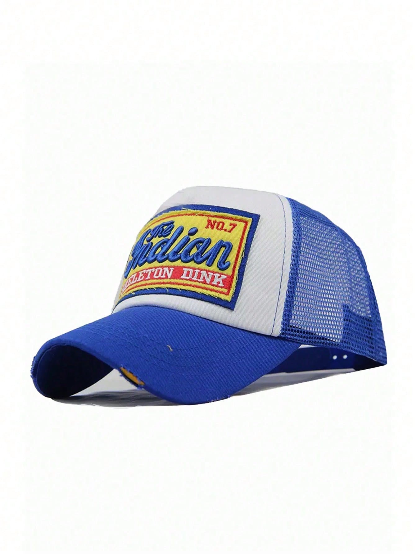 Casquette de baseball style avec appliqué en maille, style minimaliste casual unisexe, convient pour les sports de plein air, l'été