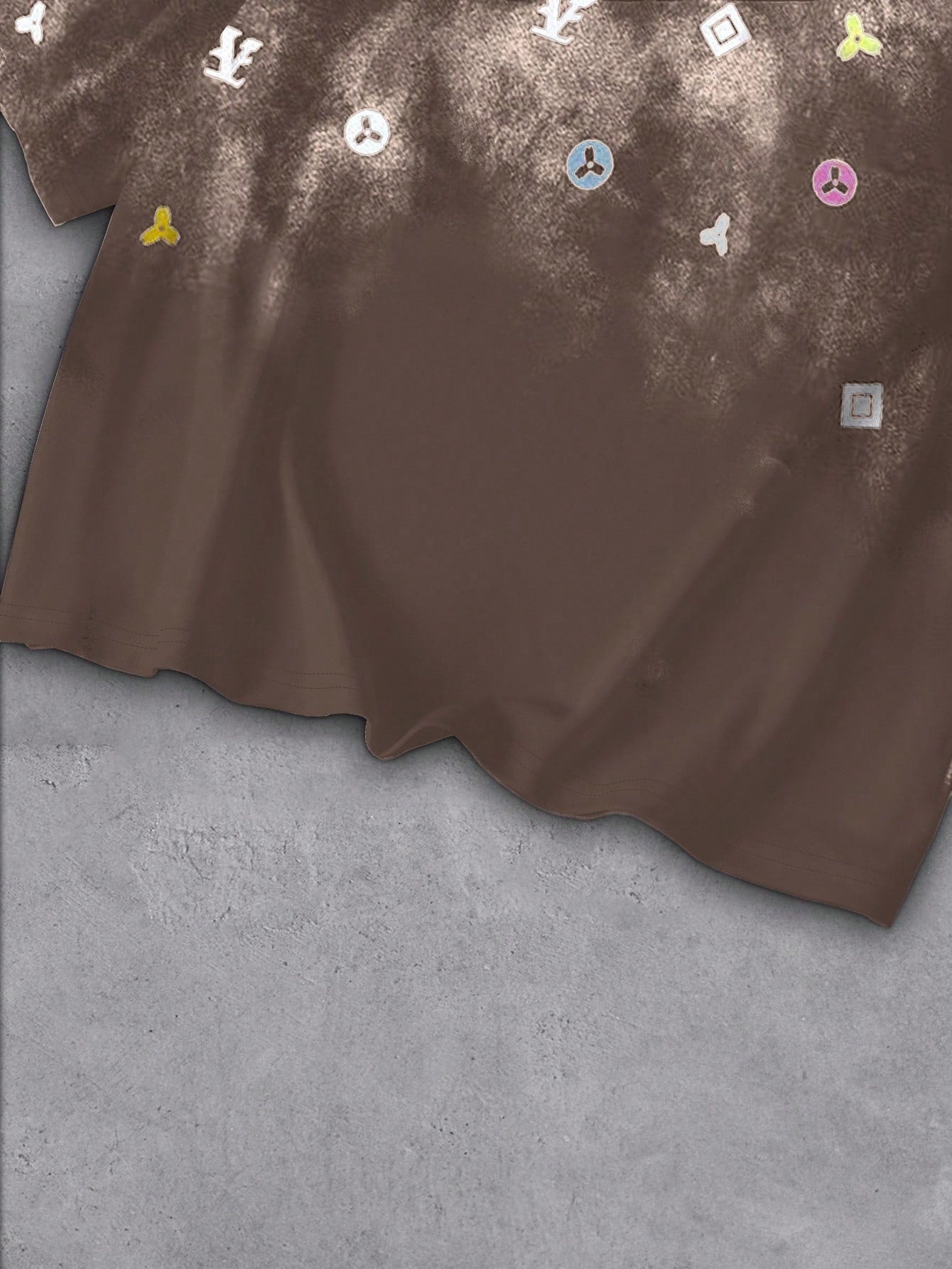 T-shirt décontracté pour hommes avec impression de lettres usées