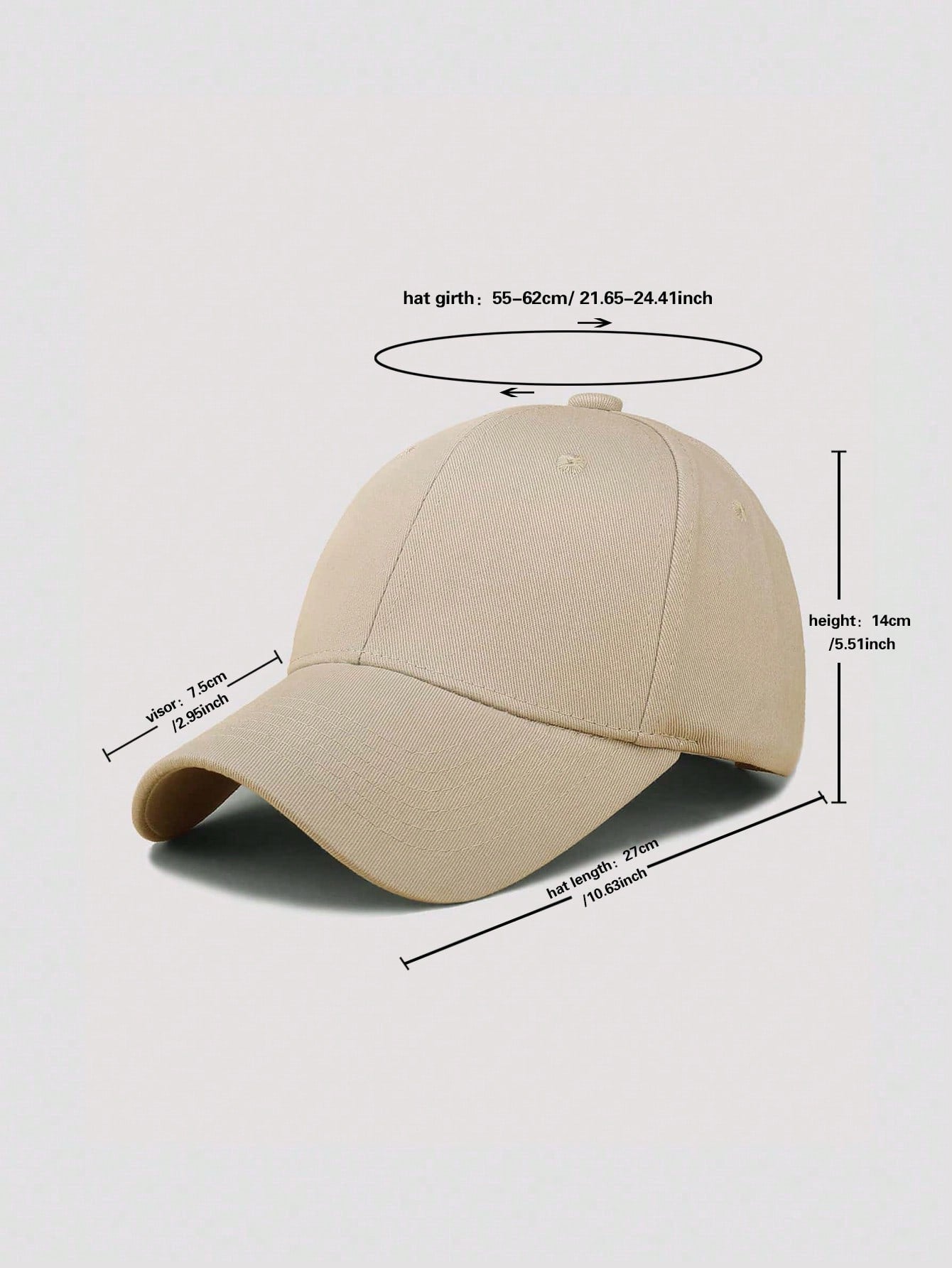 1 pièce Casquette de baseball simple, casual et ajustable de couleur unie, unisexe