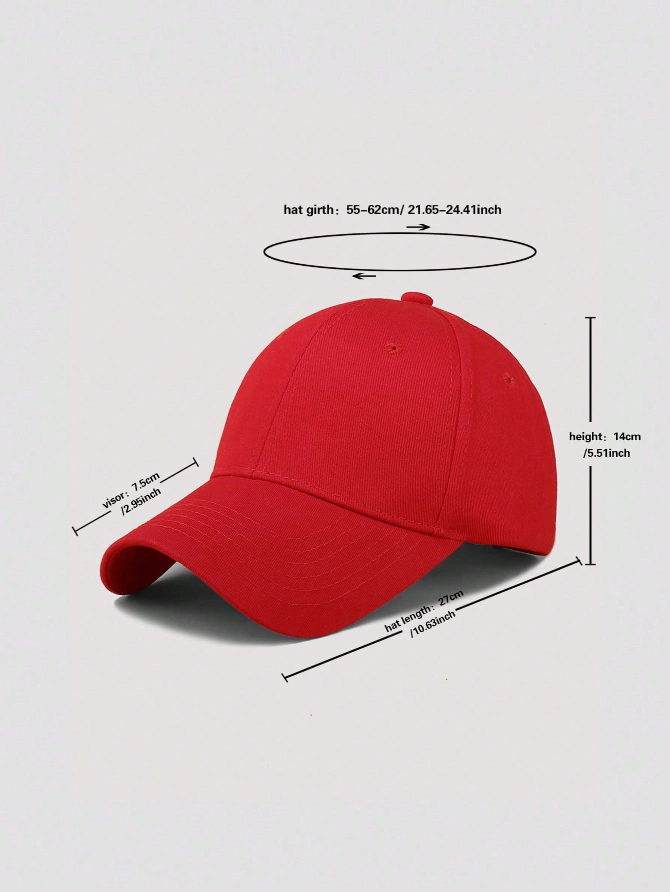 1 pièce Casquette de baseball simple, casual et ajustable de couleur unie, unisexe