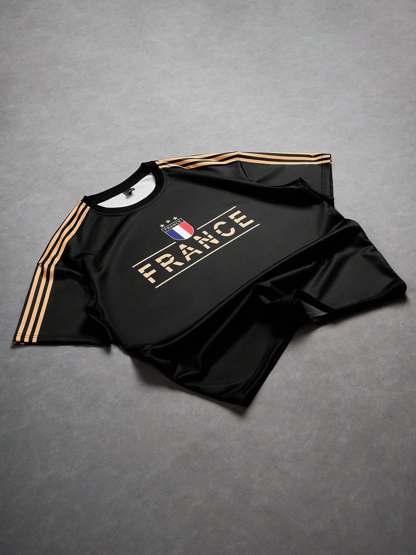 T-shirt casual en jersey à manches courtes pour homme avec imprimé de lettres