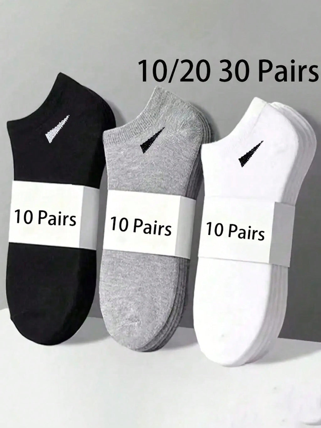 40 paires de chaussettes unisexes pour hommes, femmes, garçons et filles. Chaussettes invisibles, chaussettes d'équipe. Cadeau de printemps et d'été
