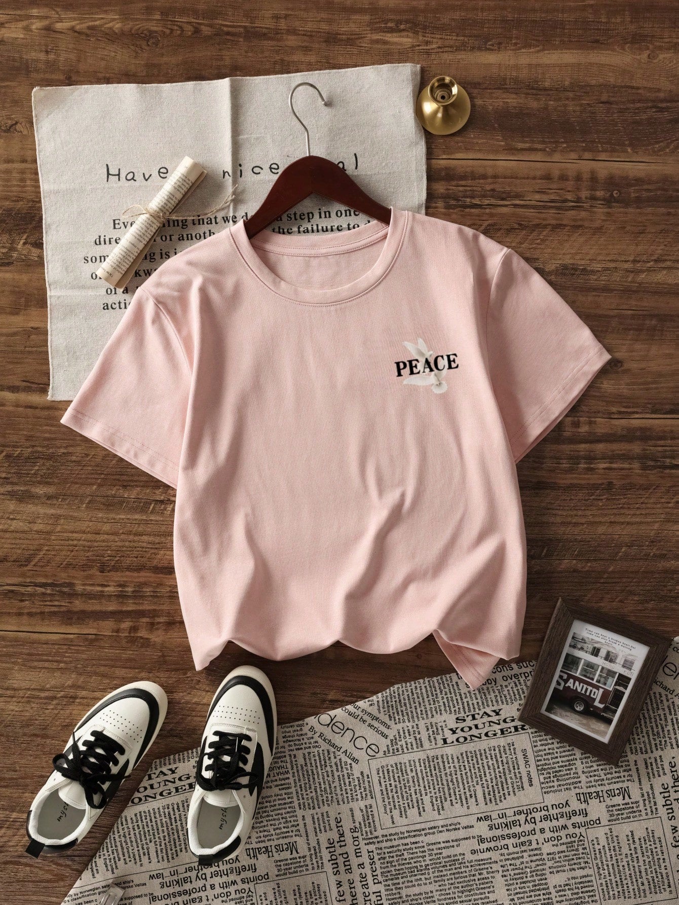 T-shirt à manches courtes pour hommes avec slogan personnalisé de pigeon