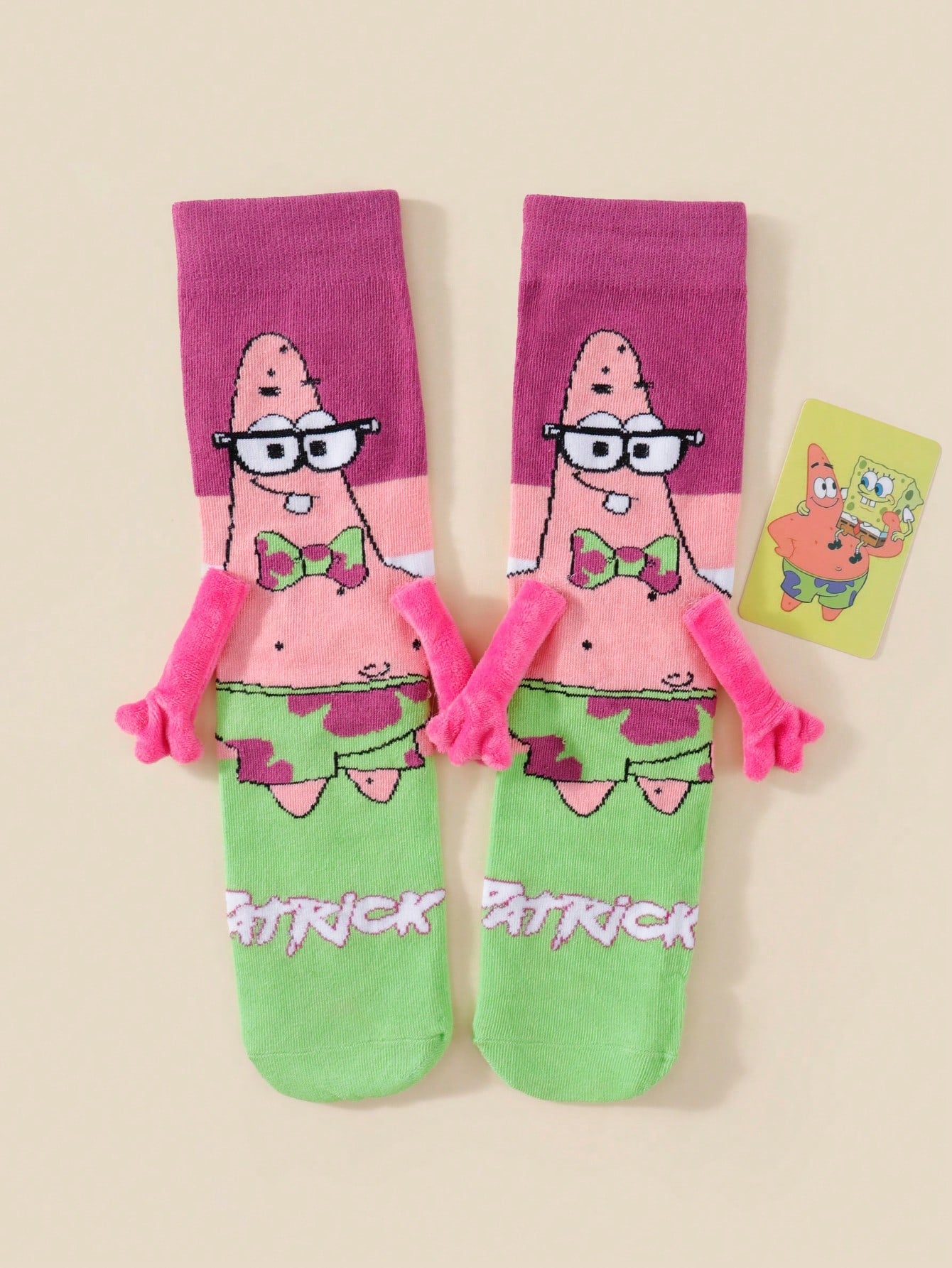 SPONGEBOB 1/2 paire de nouvelles chaussettes de couple magnétiques uniques et mignonnes de style japonais/coréen avec motif Spongebob pour amoureux et meilleurs amis, printemps/automne