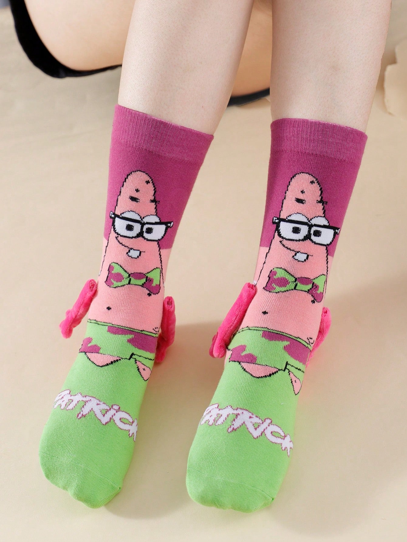 SPONGEBOB 1/2 paire de nouvelles chaussettes de couple magnétiques uniques et mignonnes de style japonais/coréen avec motif Spongebob pour amoureux et meilleurs amis, printemps/automne