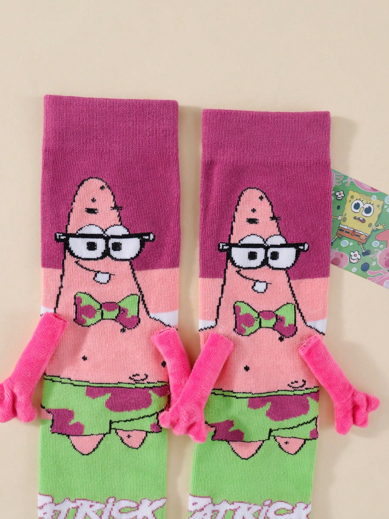 SPONGEBOB 1/2 paire de nouvelles chaussettes de couple magnétiques uniques et mignonnes de style japonais/coréen avec motif Spongebob pour amoureux et meilleurs amis, printemps/automne