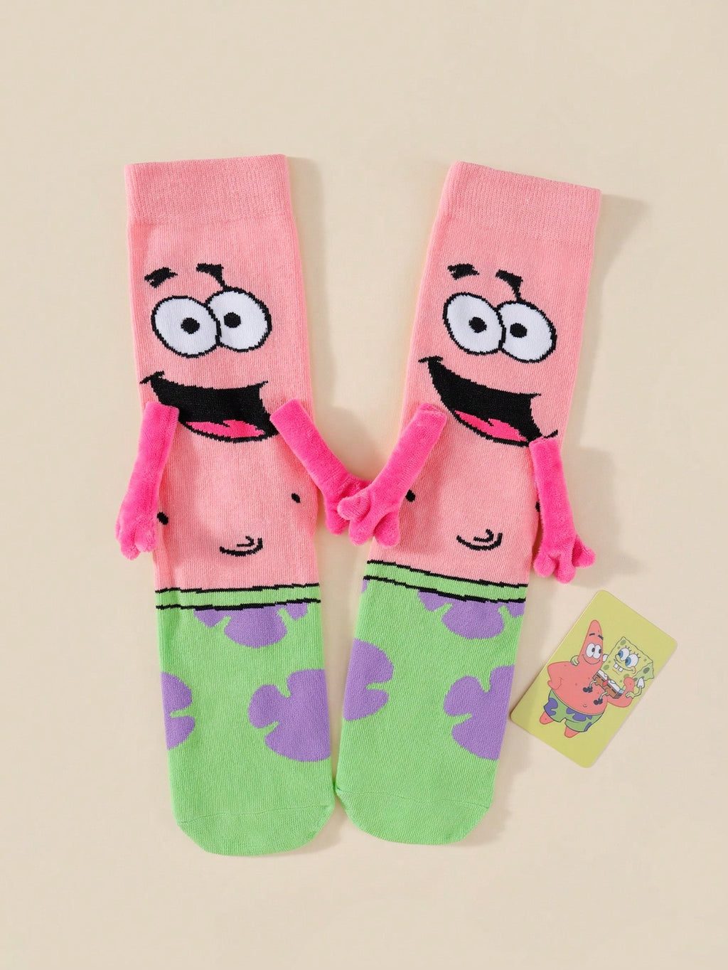 SPONGEBOB 1/2 paire de nouvelles chaussettes de couple magnétiques uniques et mignonnes de style japonais/coréen avec motif Spongebob pour amoureux et meilleurs amis, printemps/automne
