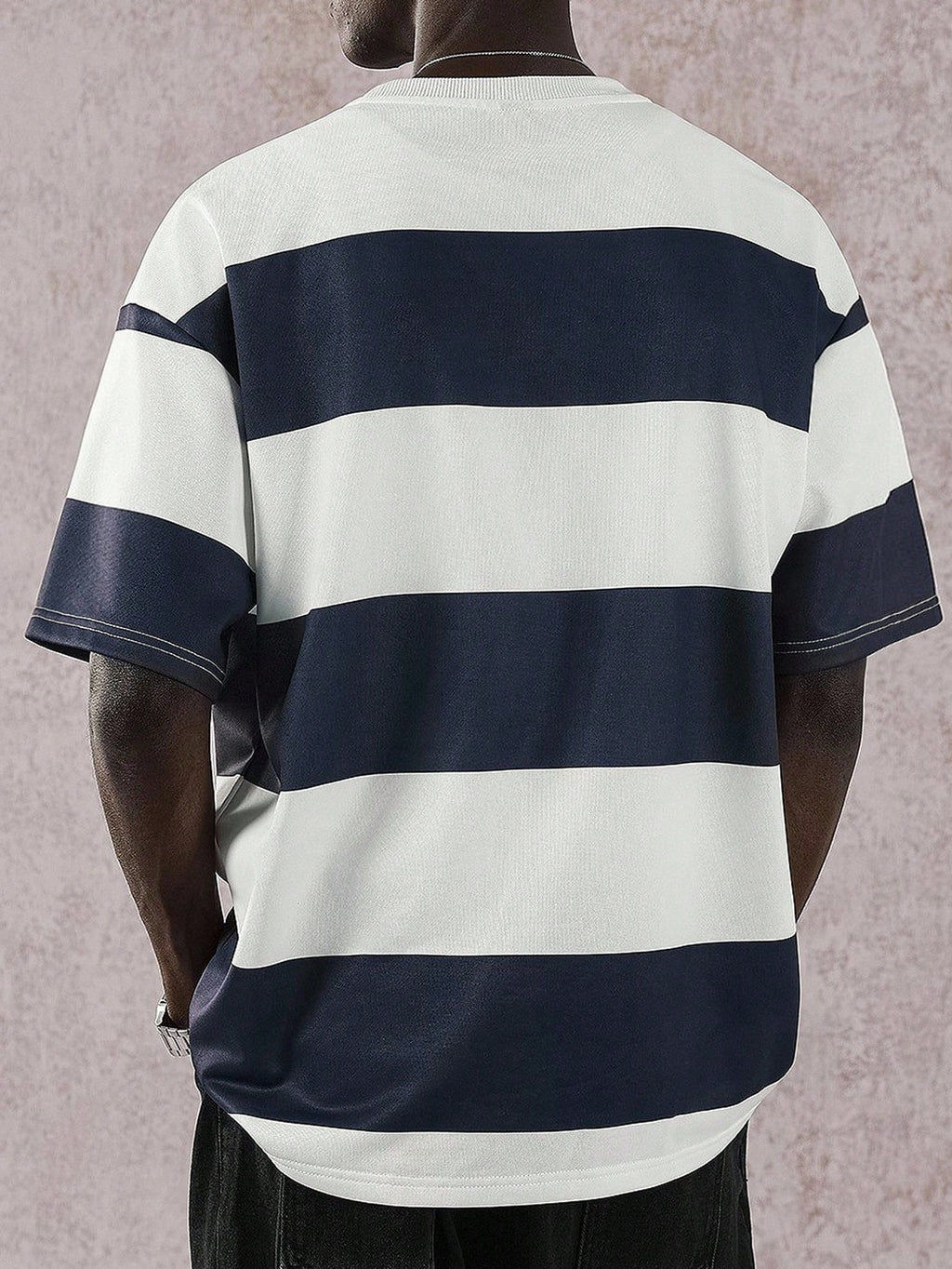 T-shirt casual en jersey à manches courtes pour homme avec imprimé de lettres