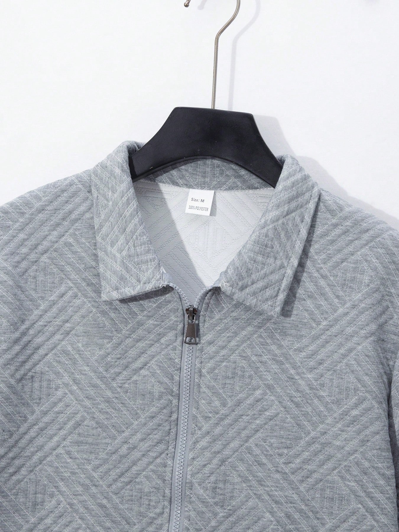 2 pièces/Set Cardigan zippé de couleur unie à col et pantalon long