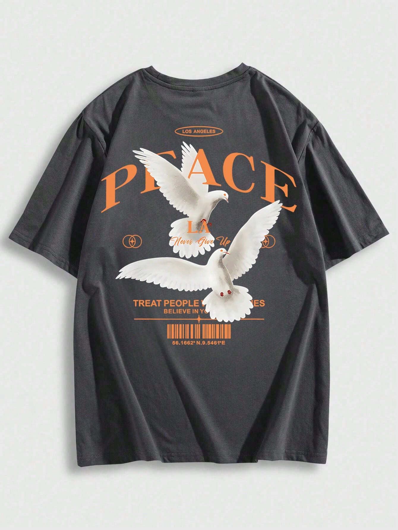 T-shirt à manches courtes pour hommes avec slogan personnalisé de pigeon