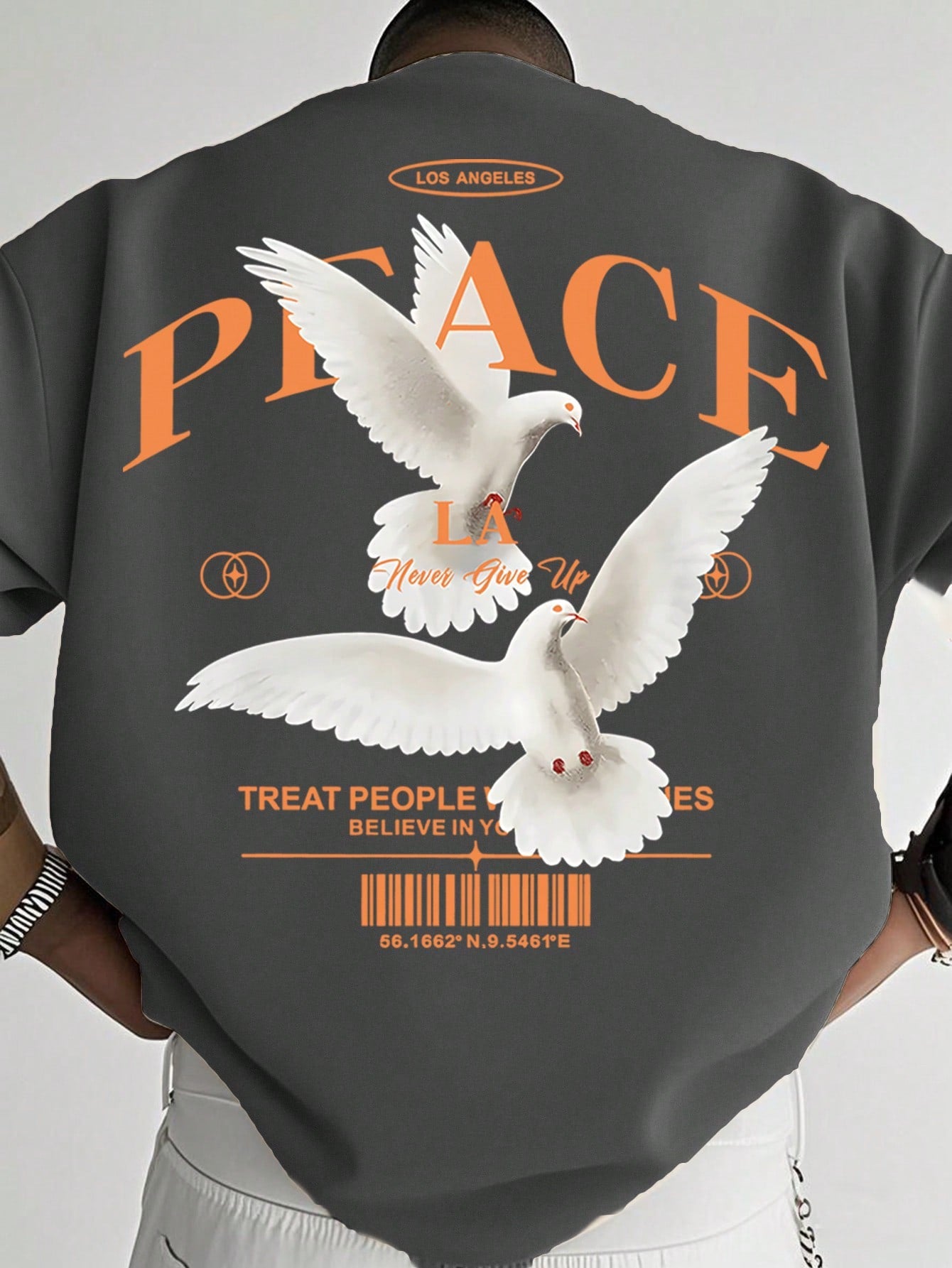 T-shirt à manches courtes pour hommes avec slogan personnalisé de pigeon