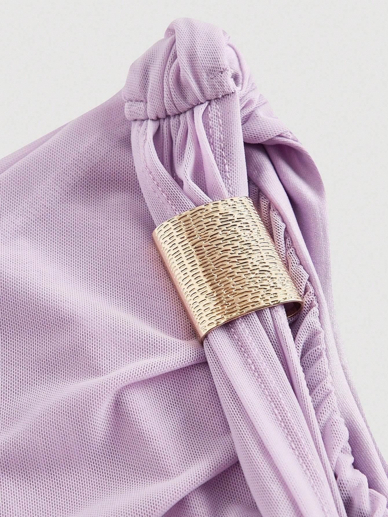 SHEIN MOD Robe mi-longue élégante pour femmes, coupe ajustée, col asymétrique, froncée, de couleur unie