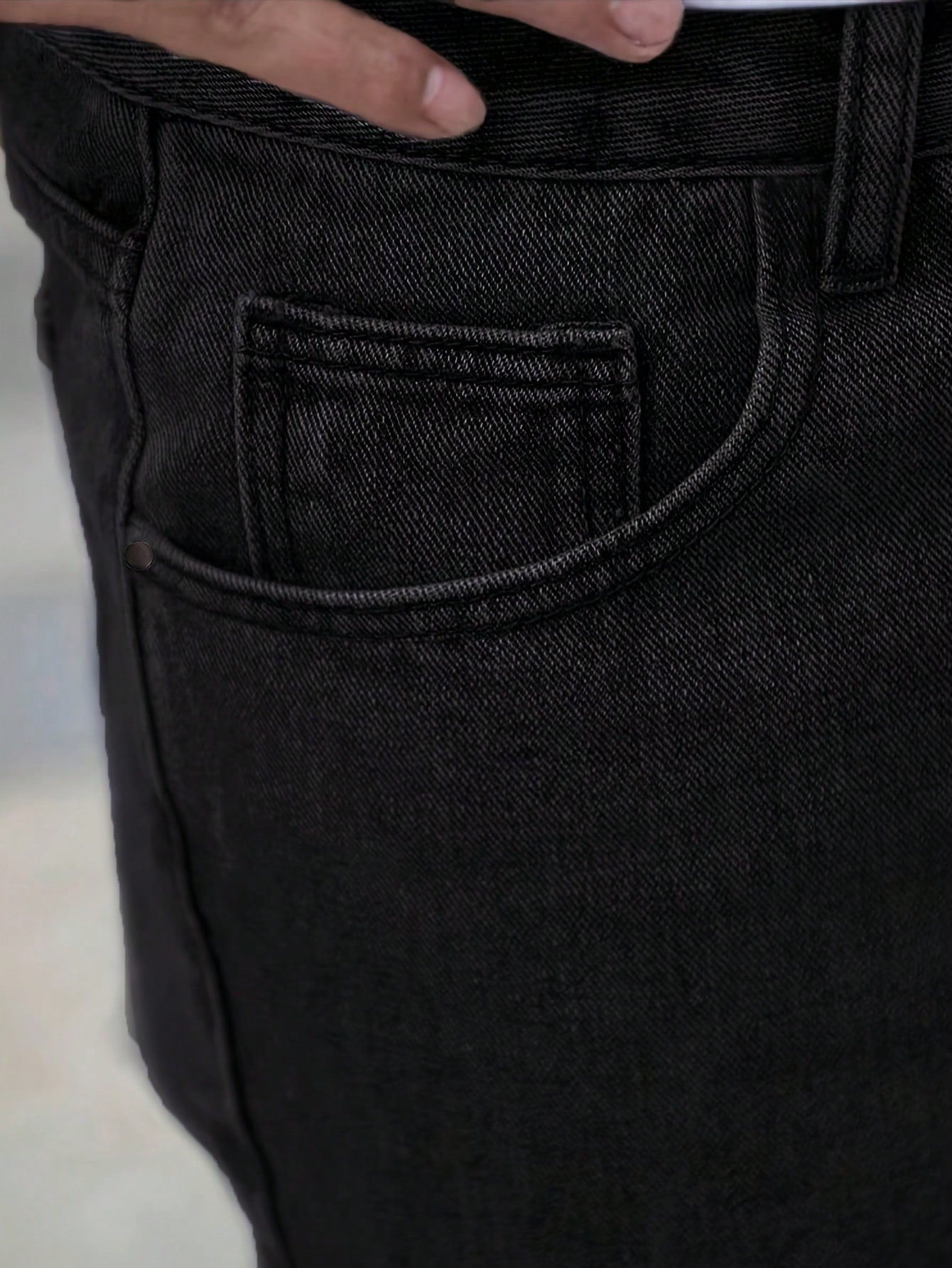 Jeans décontractés mode homme, style minimaliste Coupe globale/tout