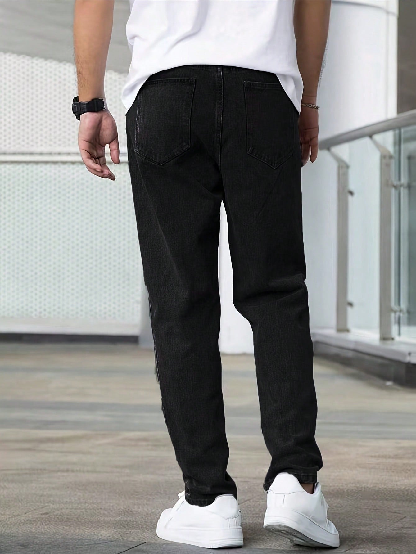 Jeans décontractés mode homme, style minimaliste Coupe globale/tout