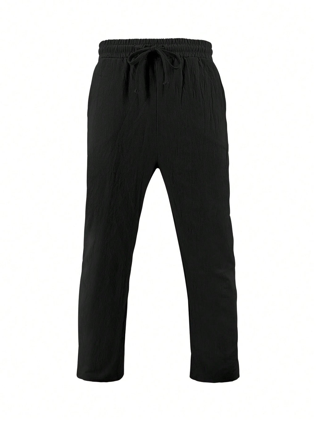 2 pièces/Set Tenue en lin pour homme, chemise à manches courtes boutonnée simple unie et pantalon