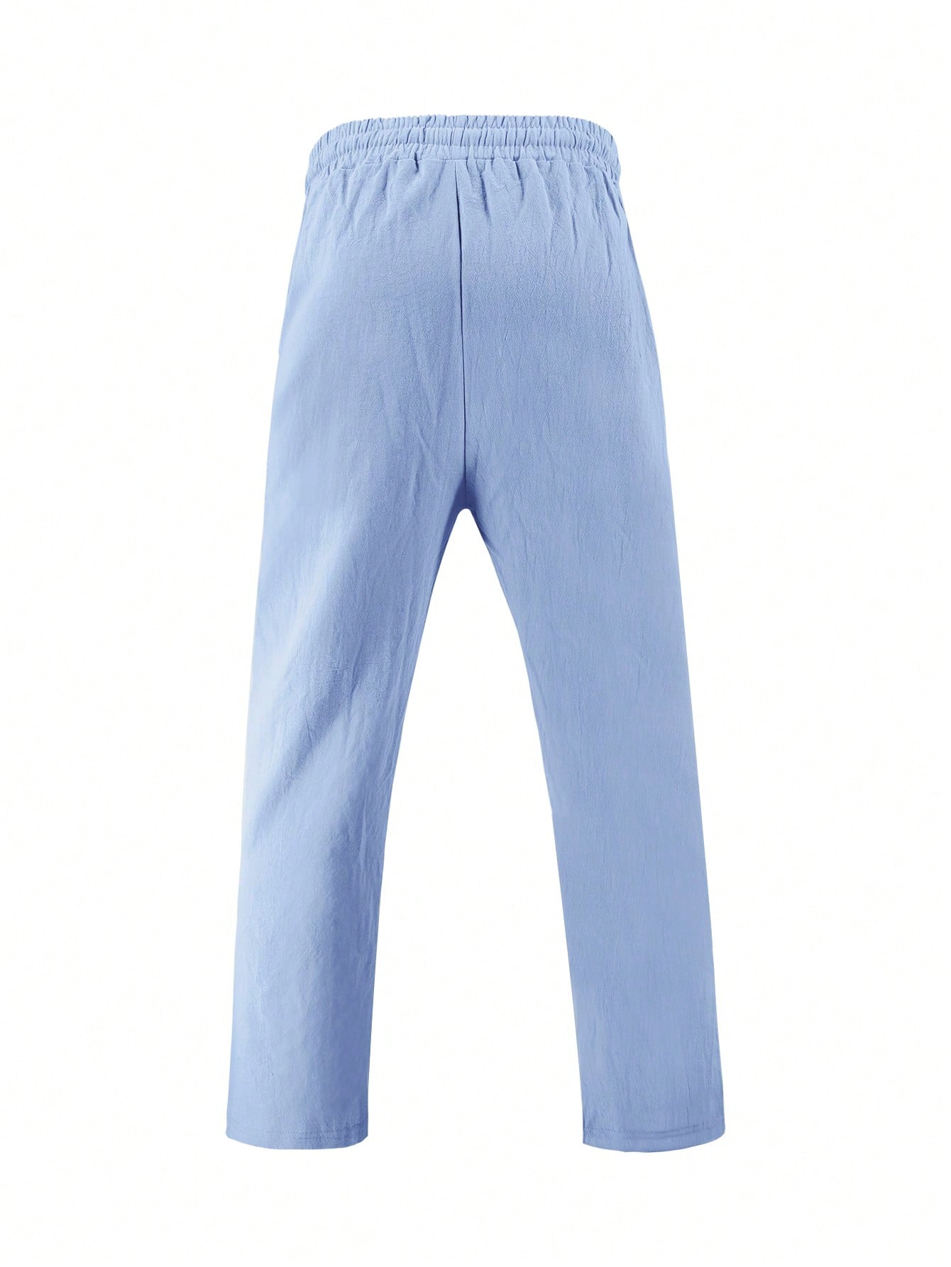 2 pièces/Set Tenue en lin pour homme, chemise à manches courtes boutonnée simple unie et pantalon