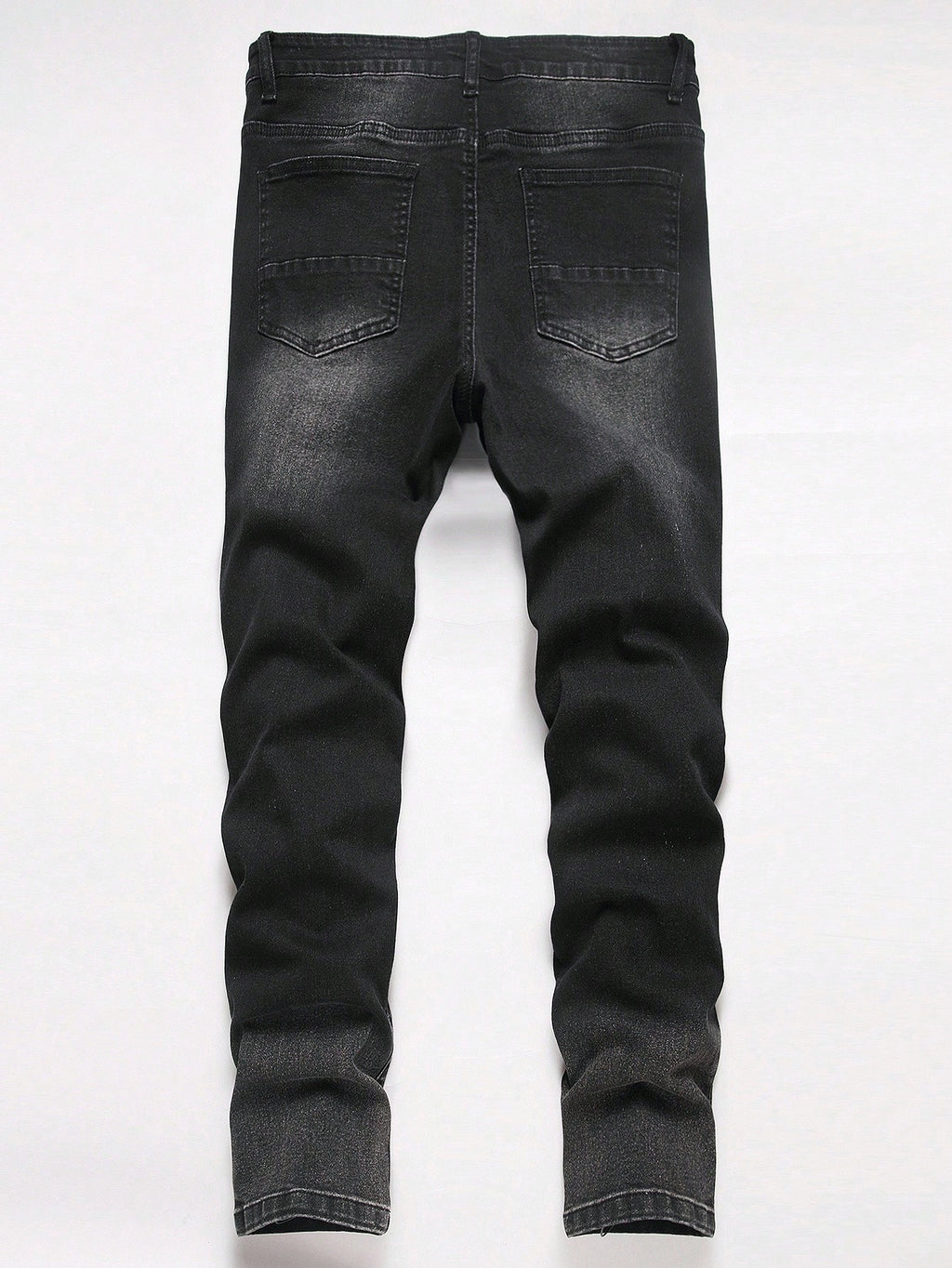 Manfinity LEGND Jeans en denim délavé simple avec poche pour hommes, portés tous les jours de façon décontractée
