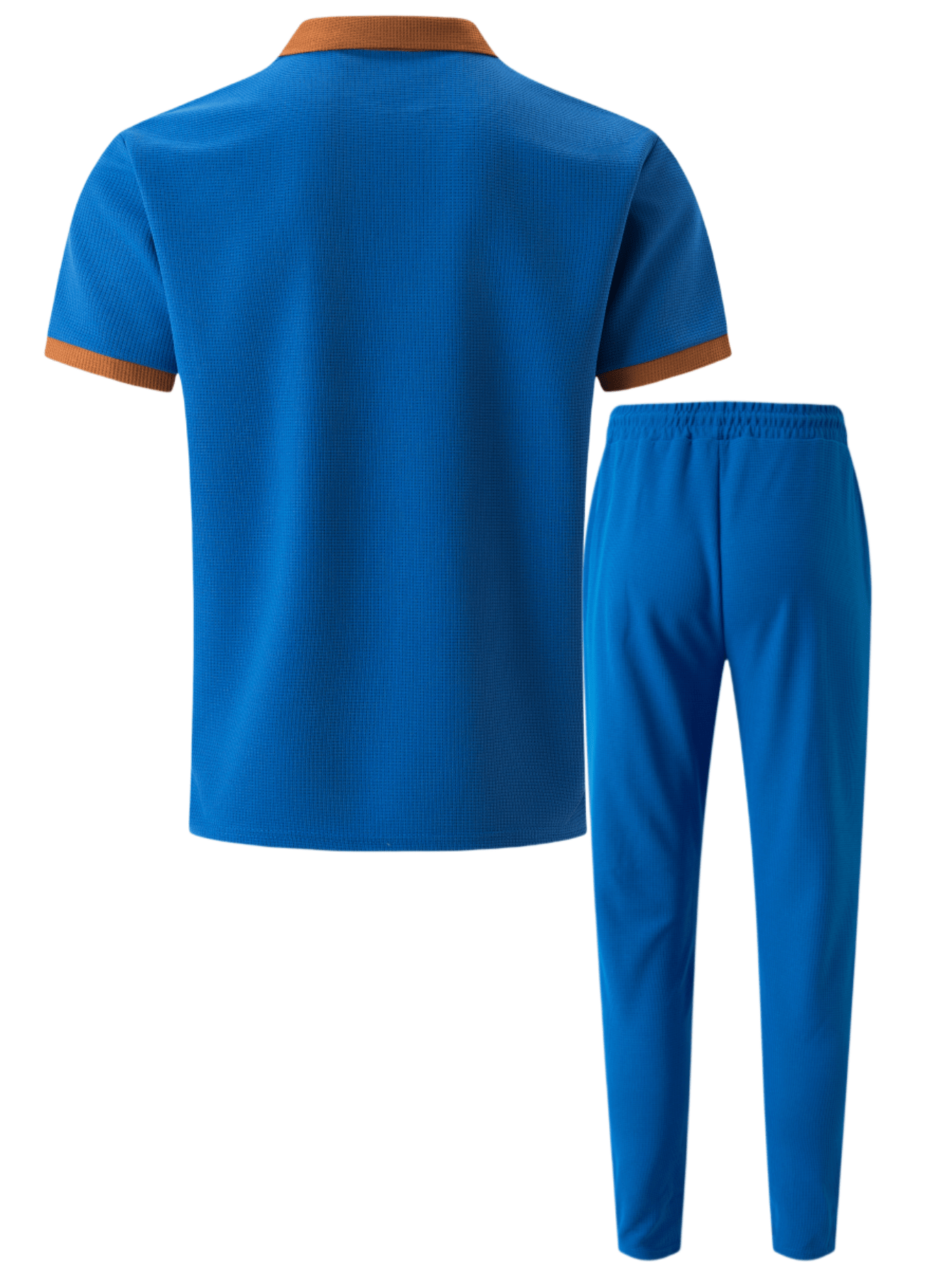 2 pièces Ensemble de sport pour homme, polo à manches courtes casual + pantalon long