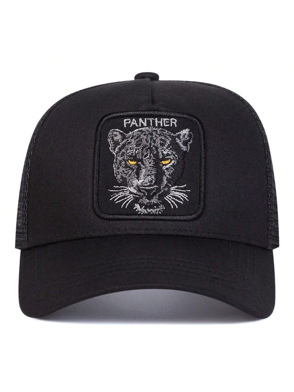 1 pièce Casquette de baseball pour hommes avec broderie léopard, casquette en filet décontractée pour une protection solaire en extérieur lors des voyages ou de vacances à la plage au printemps et en automne