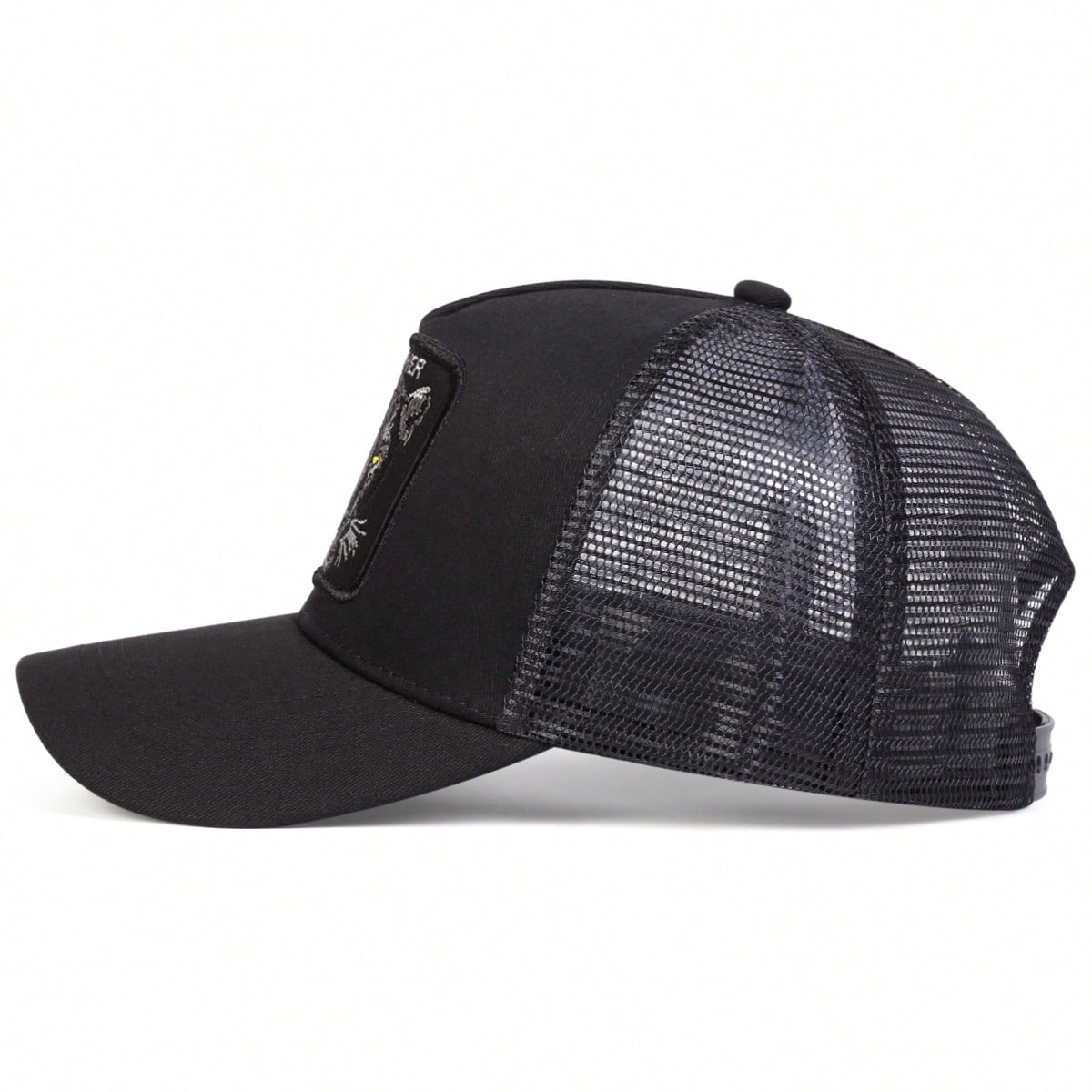 1 pièce Casquette de baseball pour hommes avec broderie léopard, casquette en filet décontractée pour une protection solaire en extérieur lors des voyages ou de vacances à la plage au printemps et en automne
