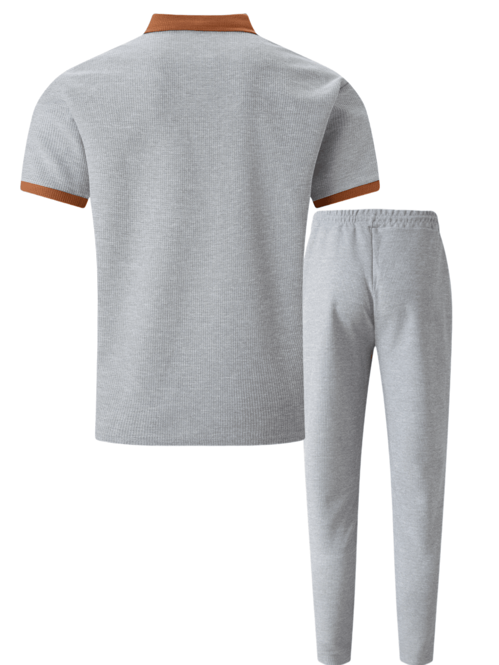 2 pièces Ensemble de sport pour homme, polo à manches courtes casual + pantalon long