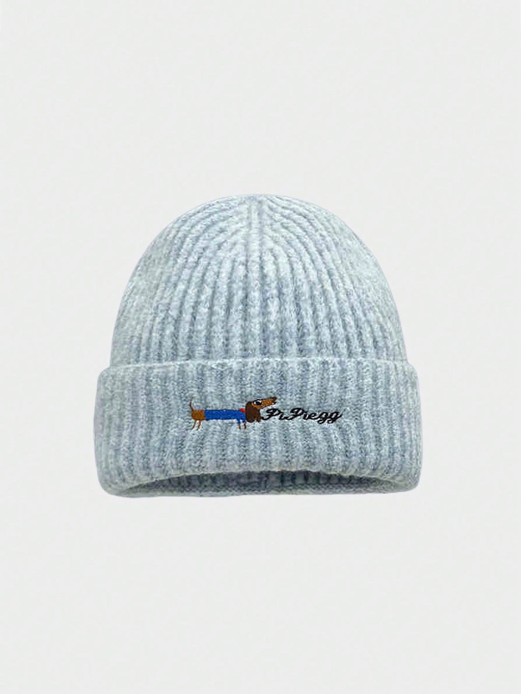 Bonnet tricoté avec broderie de lettres de chiot mignon, chaud et pour hommes et femmes, bonnet d'hiver pour couple